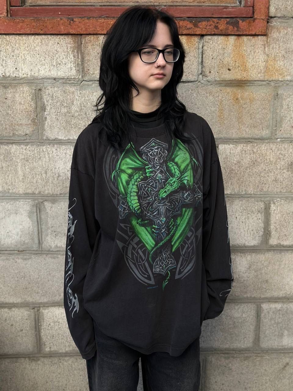 Japanese Brand VTG Adult Man Spiral Longs-levee T-shirts Band Dragon Rock Size US XXL / EU 58 / 5 - 3 Thumbnail