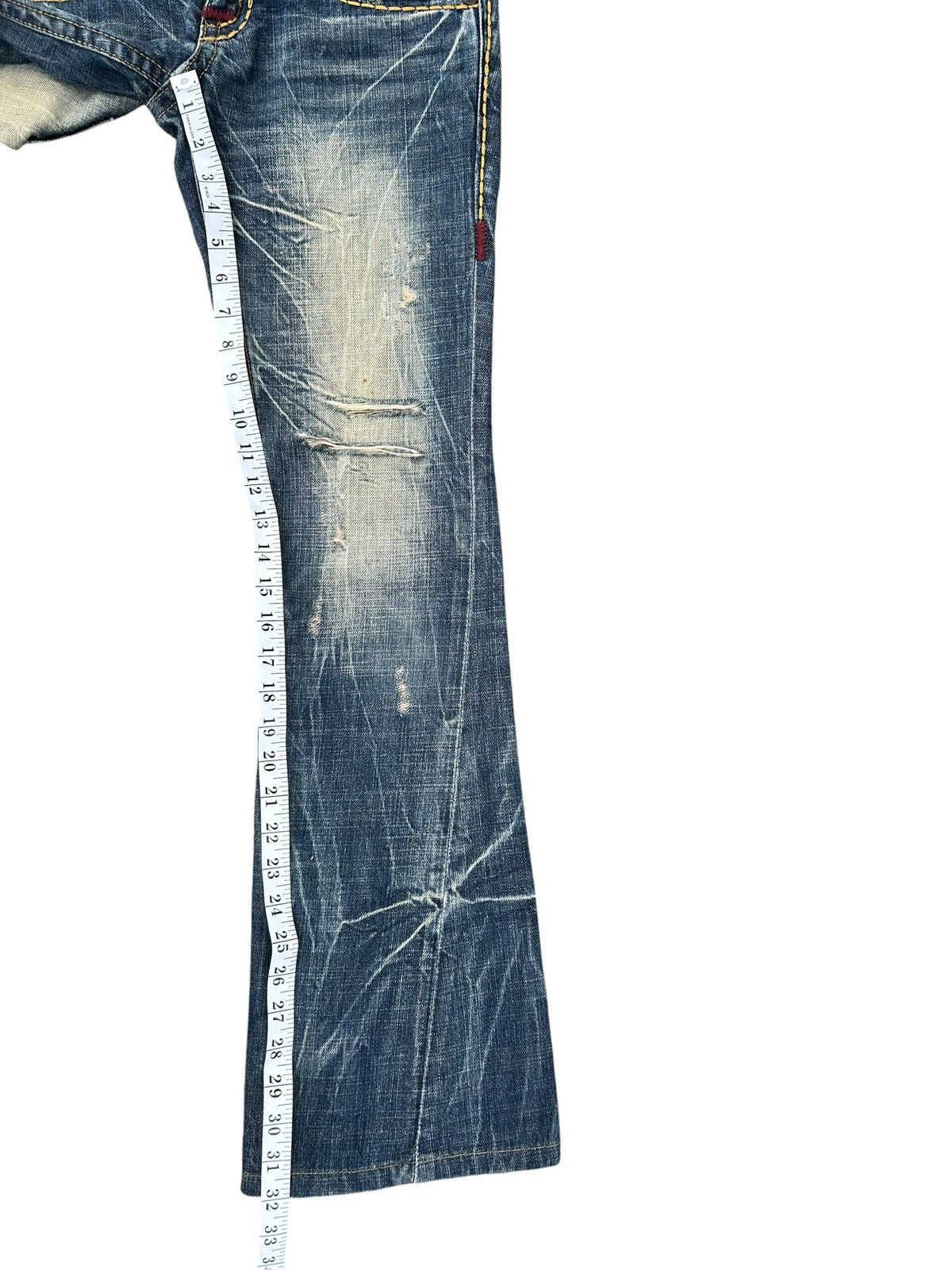 Kapital Flare Yoshitomo Nara Lolita Distressed Denim Jeans Size US 30 / EU 46 - 22 Thumbnail