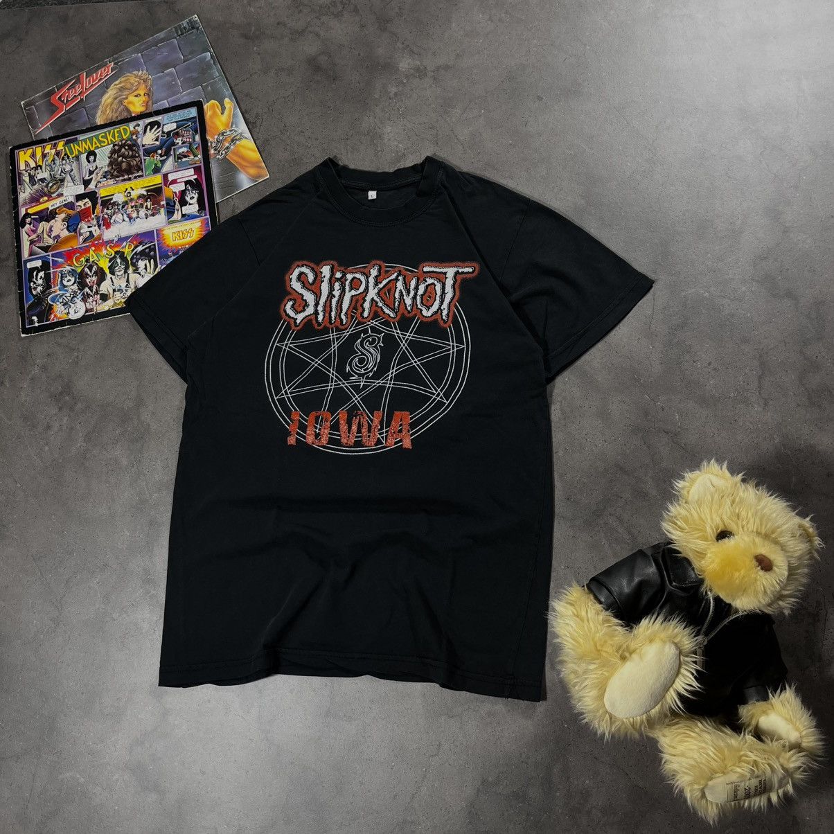 Slipknot Vintage 00s Slipknot Iowa goat big logo heavy metal tee Size US L / EU 52-54 / 3 - 8 Thumbnail
