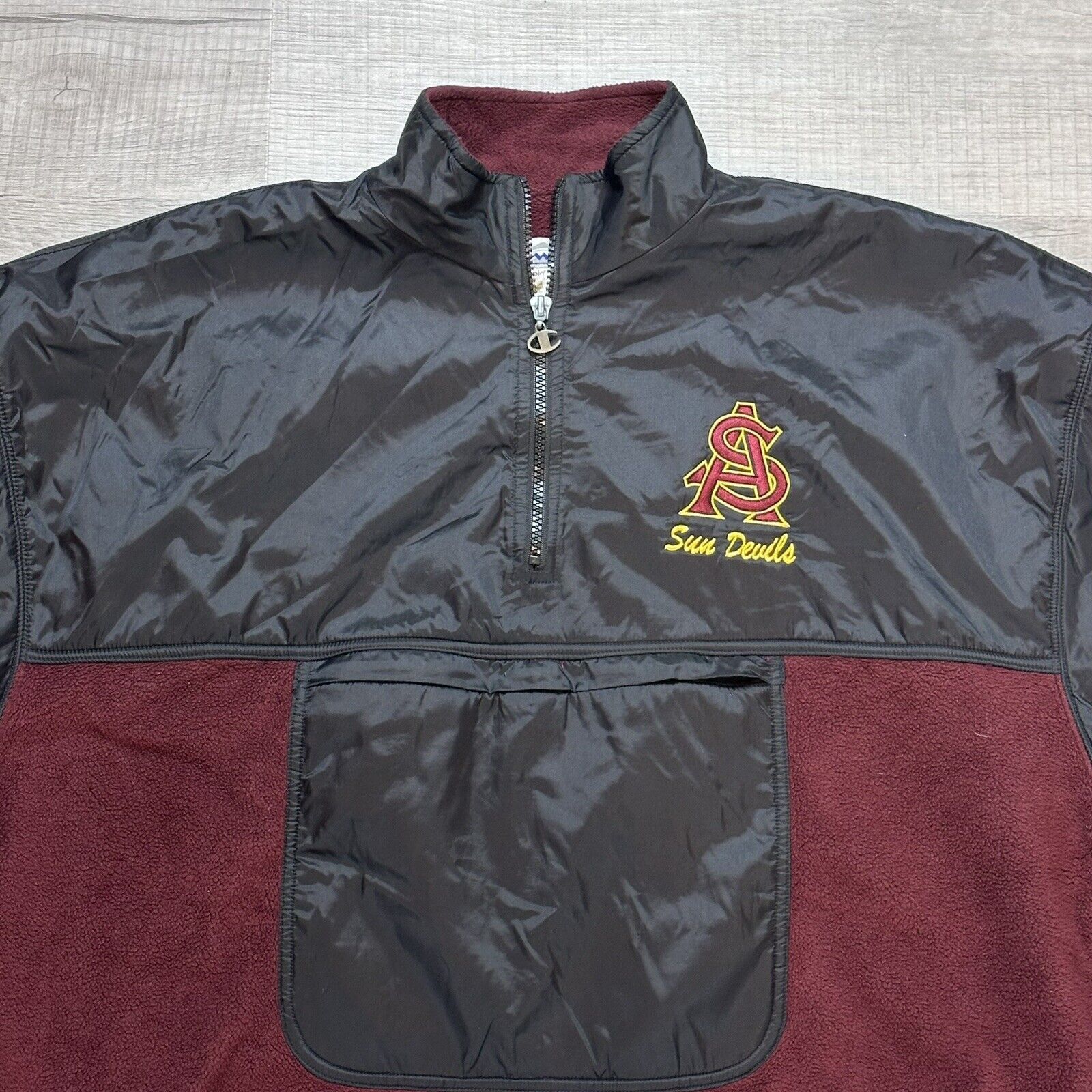 Champion × Vintage VINTAGE Arizona State Sun Devils 1/4 Zip Pullover Jacket Size US L / EU 52-54 / 3 - 5 Thumbnail
