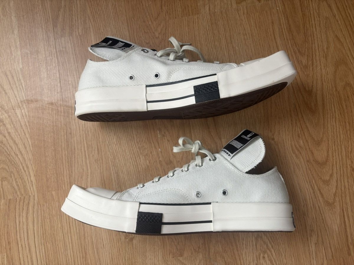 Converse × Rick Owens Drkshdw Converse Rick Owens Drkshdw Turbodrk Chuck Taylor 70 White Size US 8.5 / IT 38.5 - 3 Thumbnail