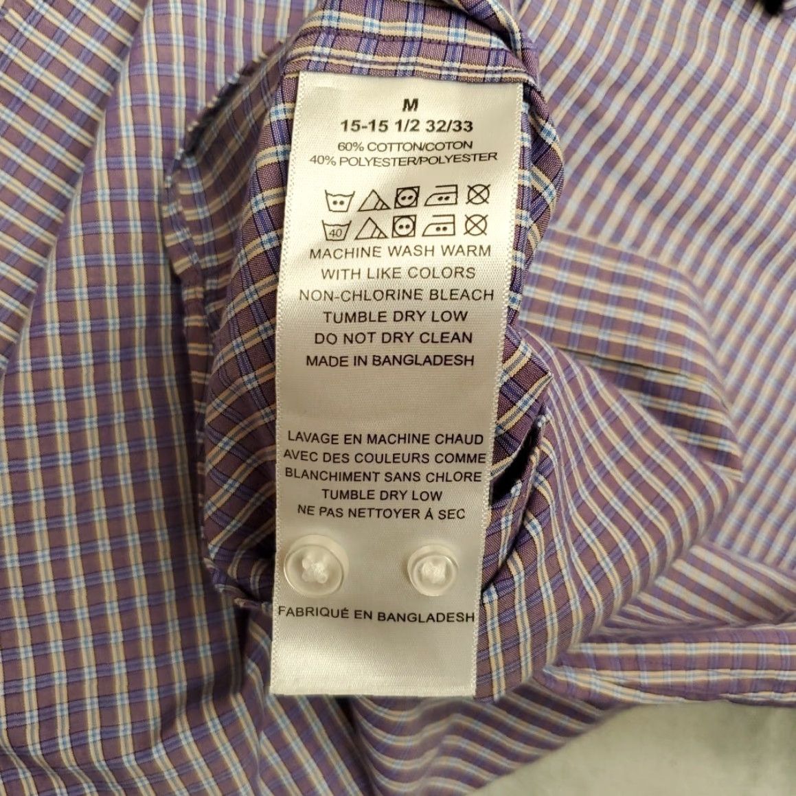 Lucky Brand VINTAGE Lucky Brand Shirt Mens M Purple Plaid Long Sleeve Slim Casual Dress Classic Size US M / EU 48-50 / 2 - 7 Thumbnail