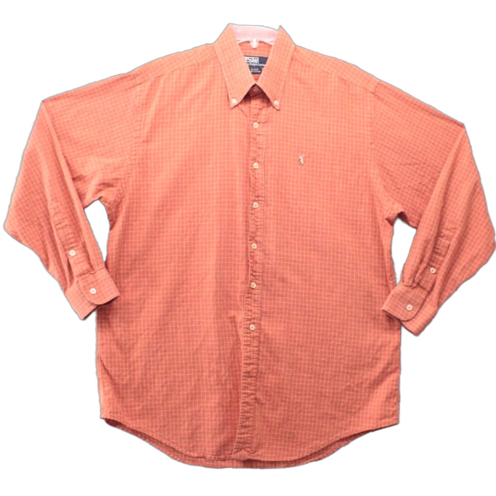 Polo Ralph Lauren VINTAGE Polo Ralph Lauren Blake Shirt Men 16.5 Rust Button-Down Squares Flesh Pony Orange Pattern Classic Dad American Men’s 16.5"} Size US XL / EU 56 / 4 - 1 Thumbnail