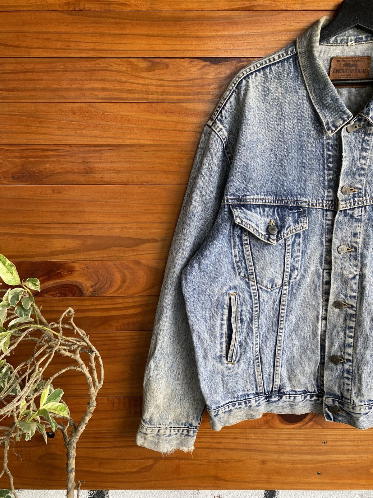 Vintage Vintage Bobson American Basic Acid Wash Denim Jacket 80s–90s Size US XL / EU 56 / 4 - 7 Thumbnail