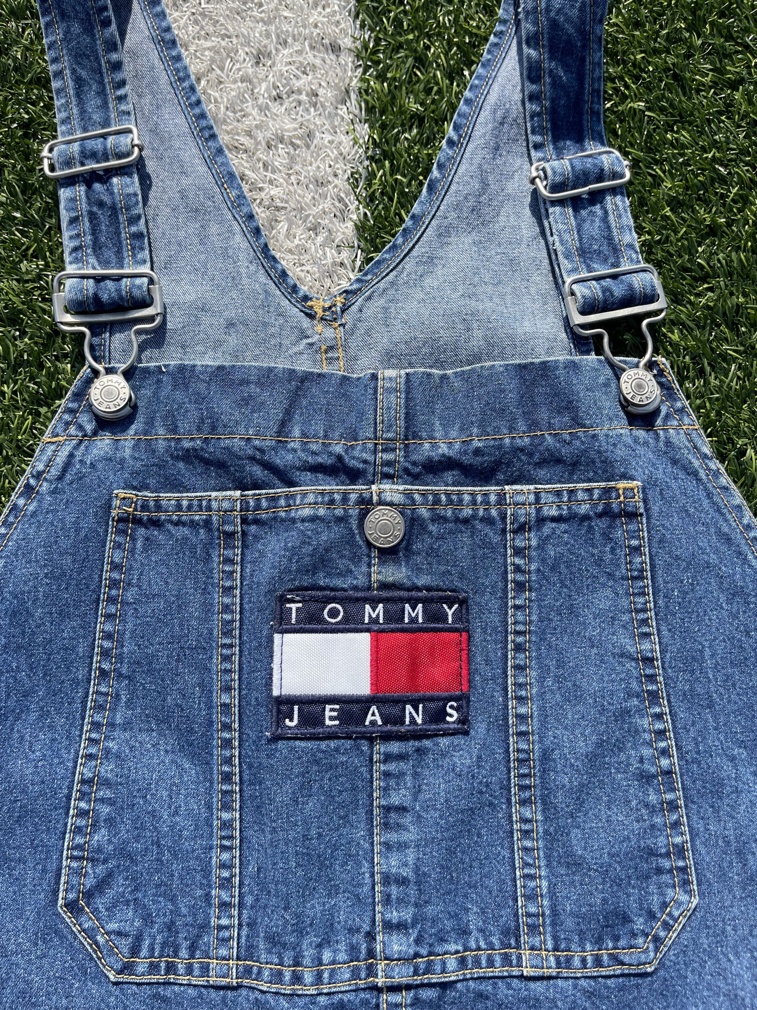 Tommy Hilfiger × Vintage Tommy Hilfiger Vintage 90's Hip Hop Rap Jeans Denim Overalls Size US 32 / EU 48 - 4 Thumbnail