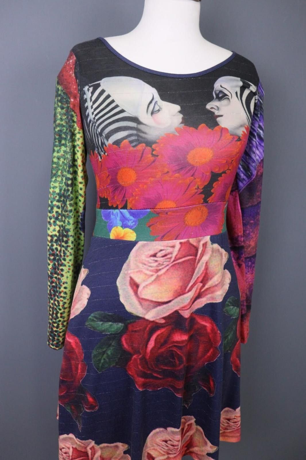 Desigual Desigual Multicolor Floral Bodycon A-Line Mini Dress Size L Size L / US 10 / IT 46 - 5 Thumbnail