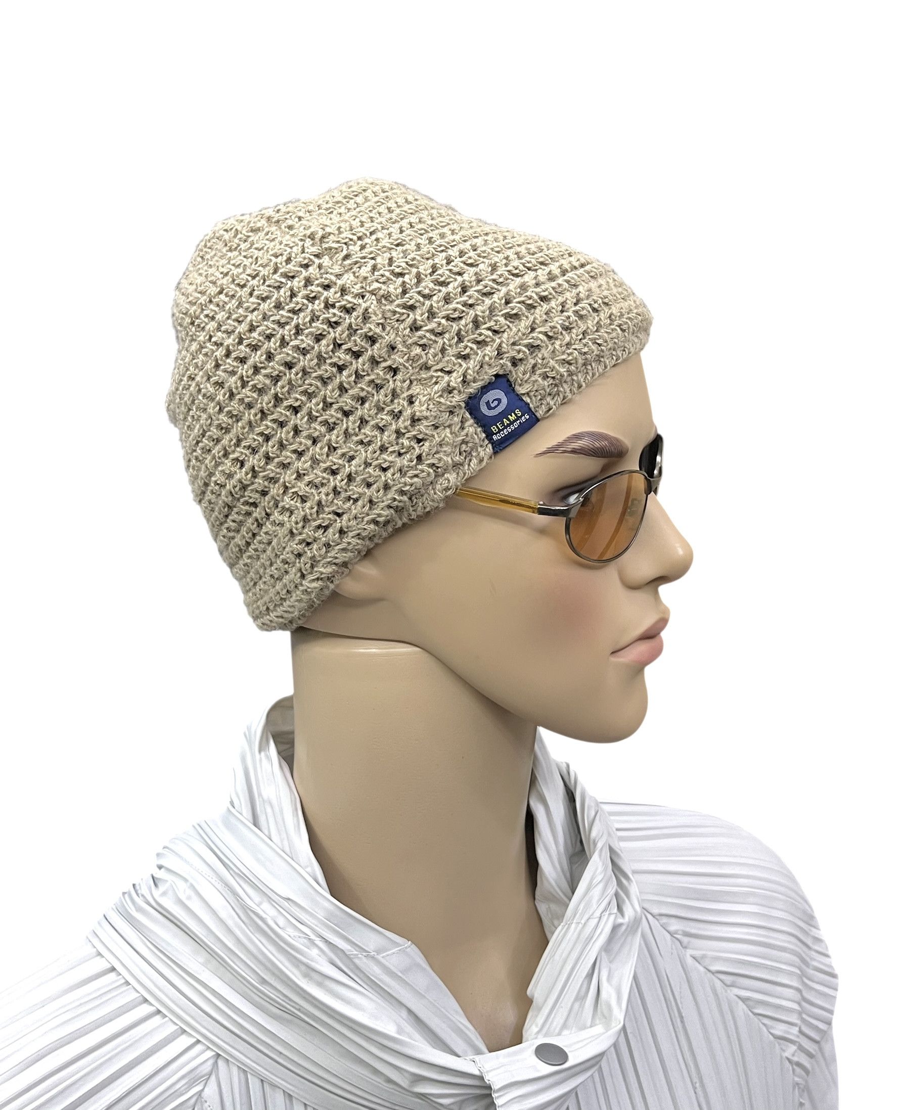 Beams Plus Vintage BEAMS USA Crochet Knit Beanie Reversible Size ONE SIZE - 6 Thumbnail