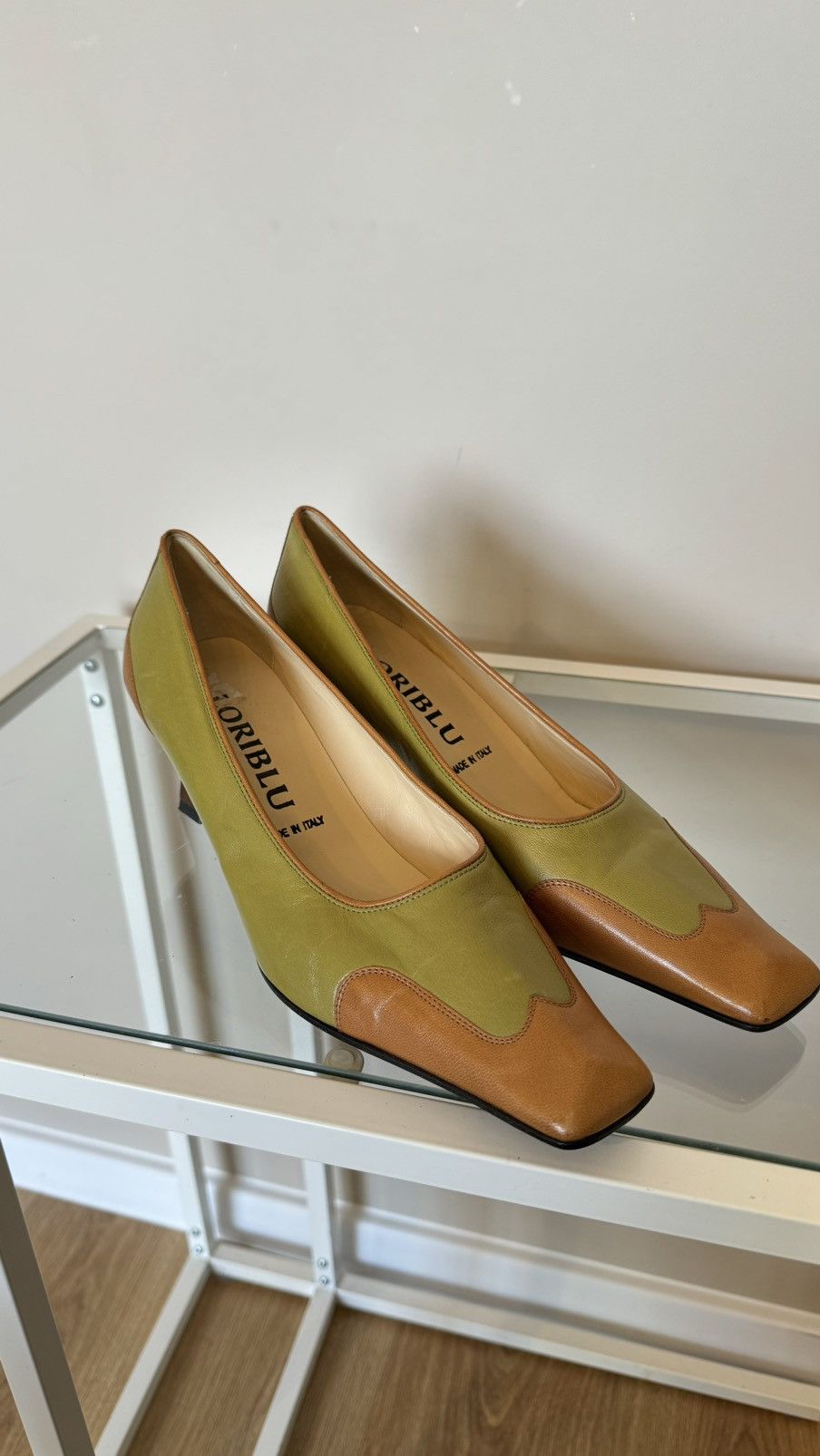 Genuine Leather Loriblu leather heels luxury vintage shoes made in Italy Size US 9 / IT 39 - 3 Thumbnail
