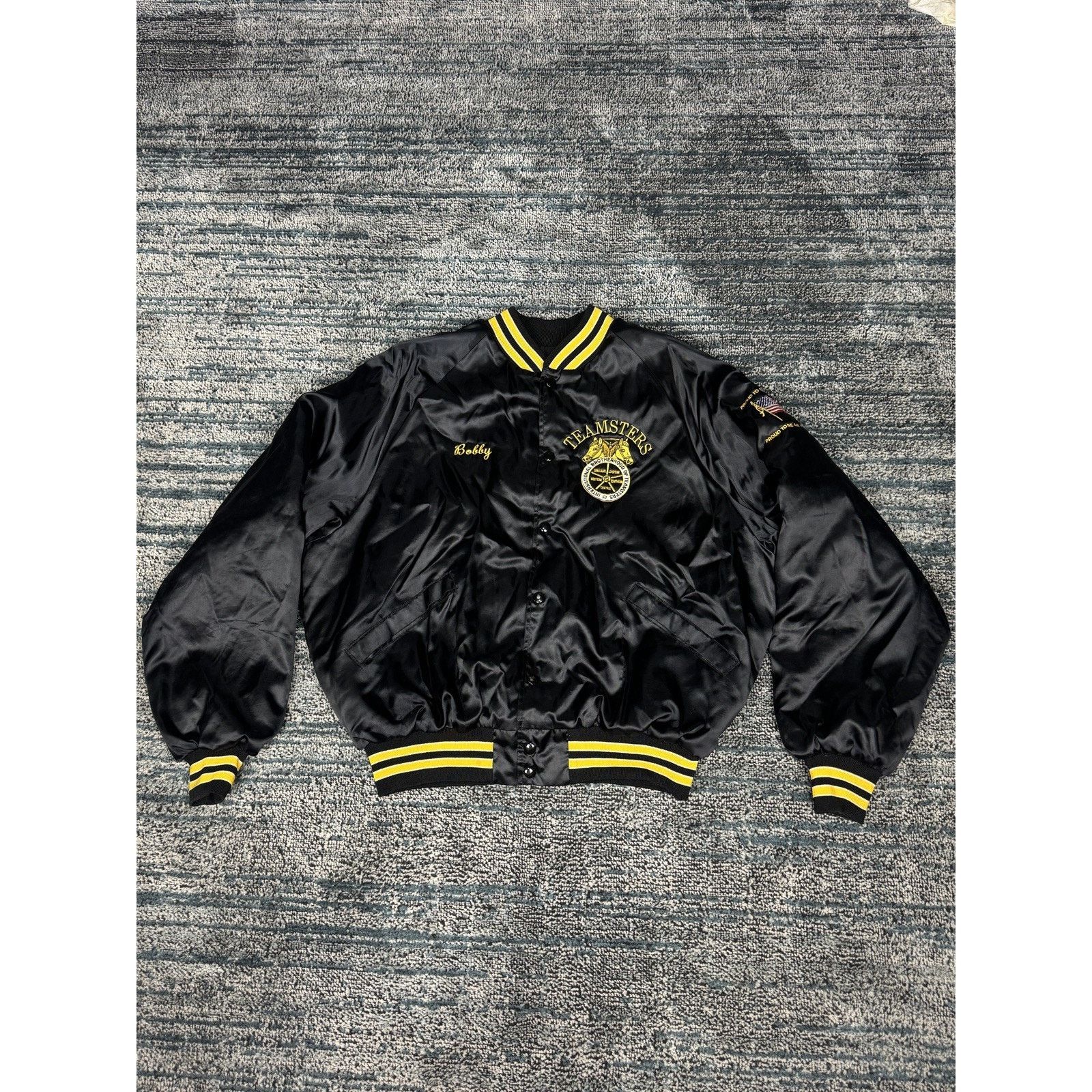 & Other Stories Vintage Teamsters King Louie Sz XL USA Black Jacket Size US XL / EU 56 / 4 - 1 Thumbnail