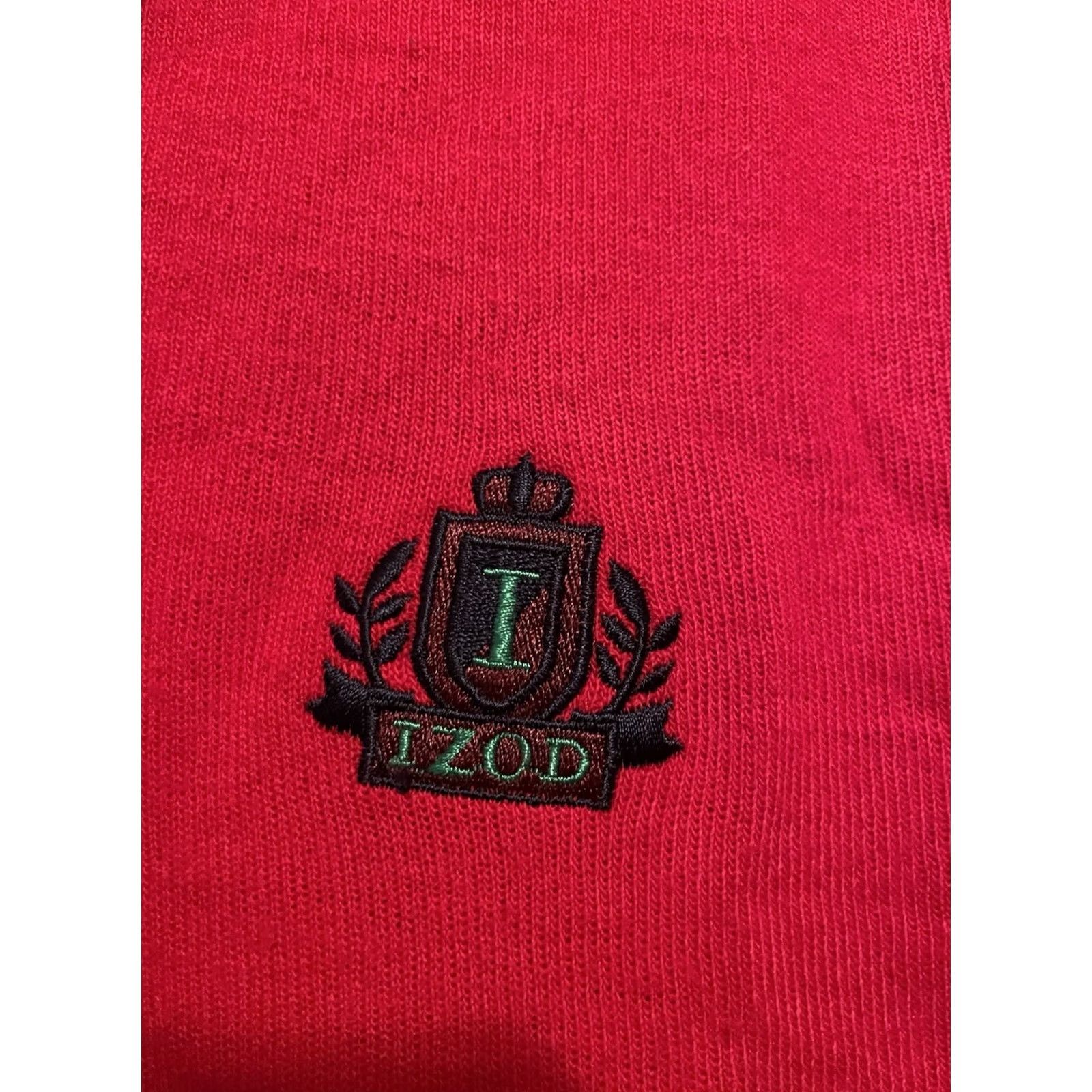 Izod VINTAGE Izod Sweater Shirt Red V-Neck Pullover Large Men Acrylic L Red Mens Size US L / EU 52-54 / 3 - 3 Thumbnail
