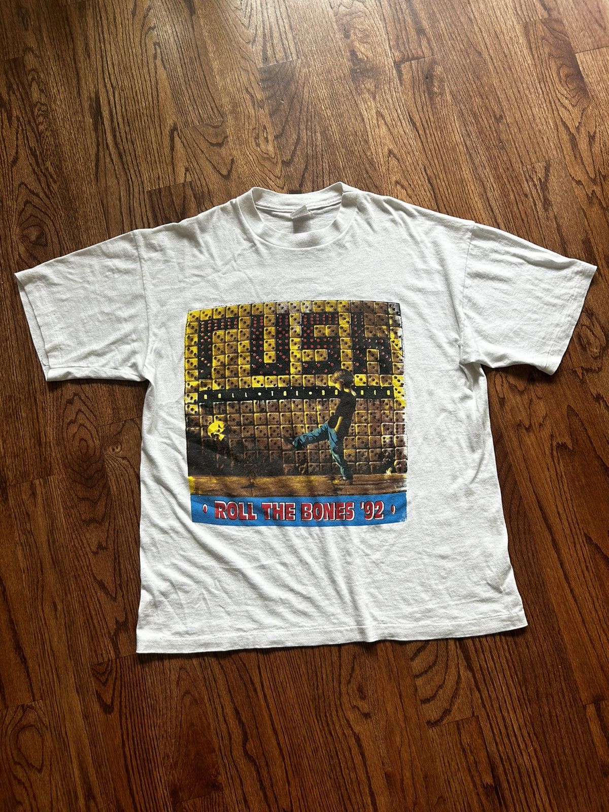 image of Vintage Rush World Tour 92 in White, Men's (Size XL)