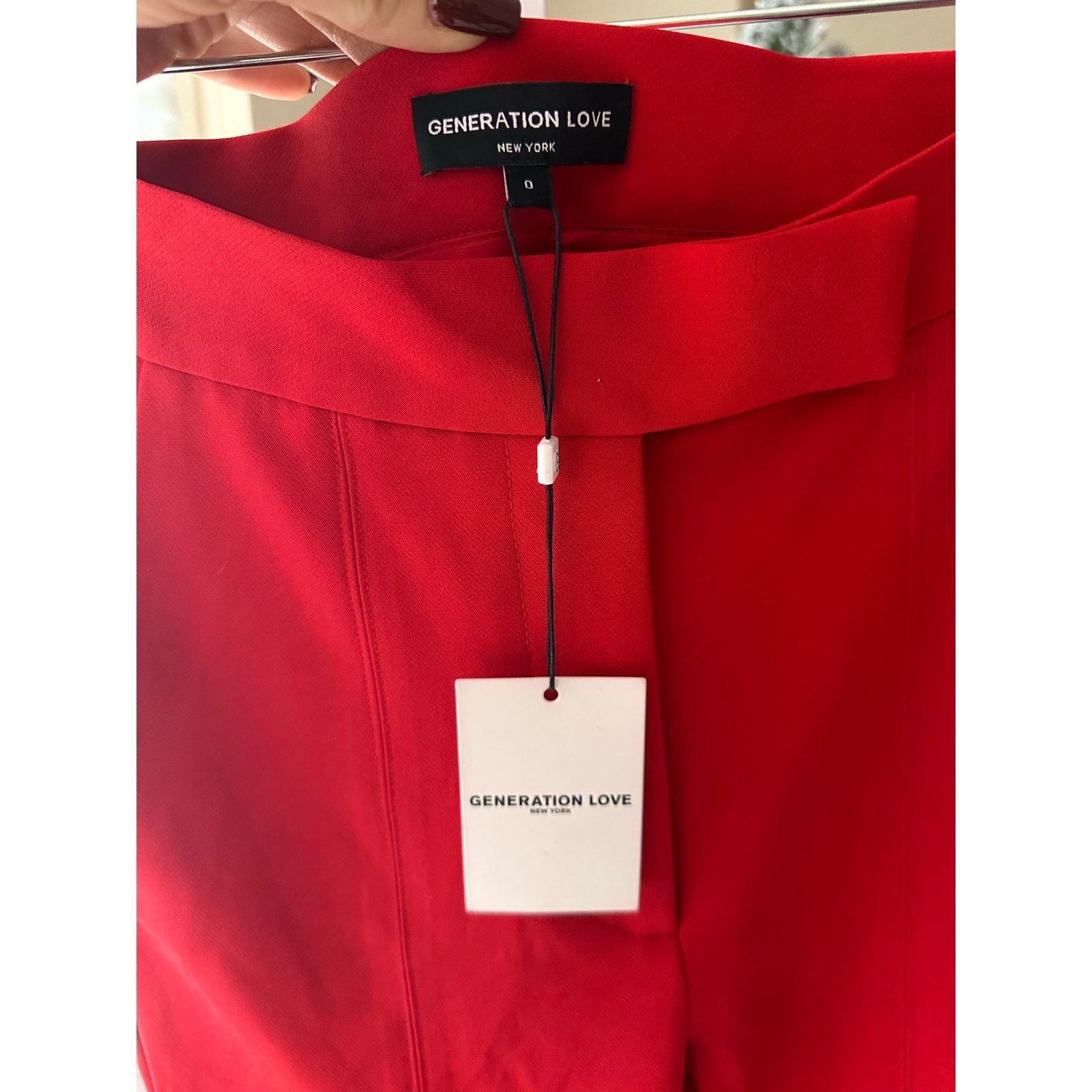 Generation Love NWT Generation Love Luca Crepe Pant Red size 0 Size 25" / US 0 / IT 36 - 3 Thumbnail