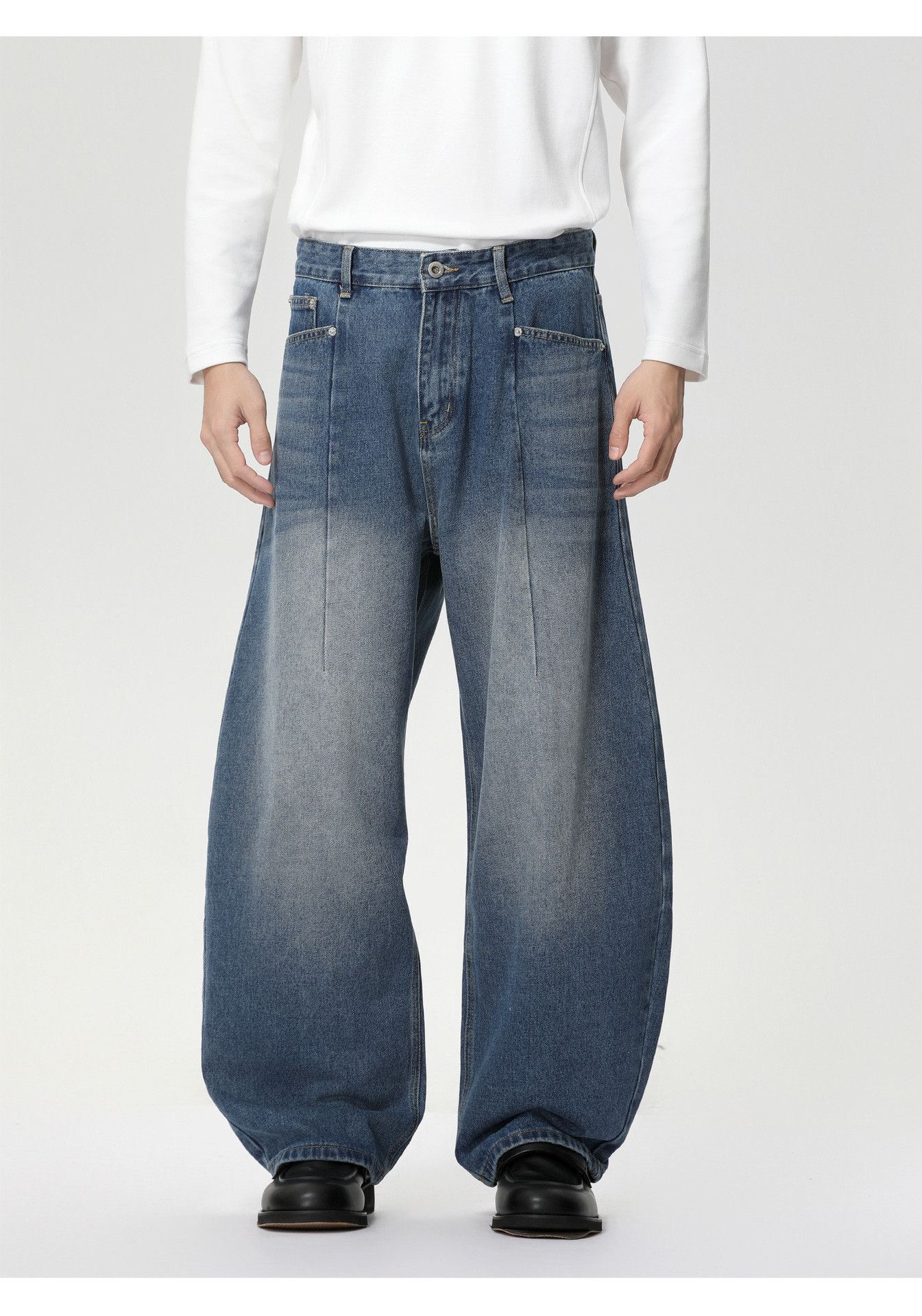 Vintage Men's Japanese Retro Casual Curved Loose Y2K Jeans Size US 32 / EU 48 - 1 Thumbnail