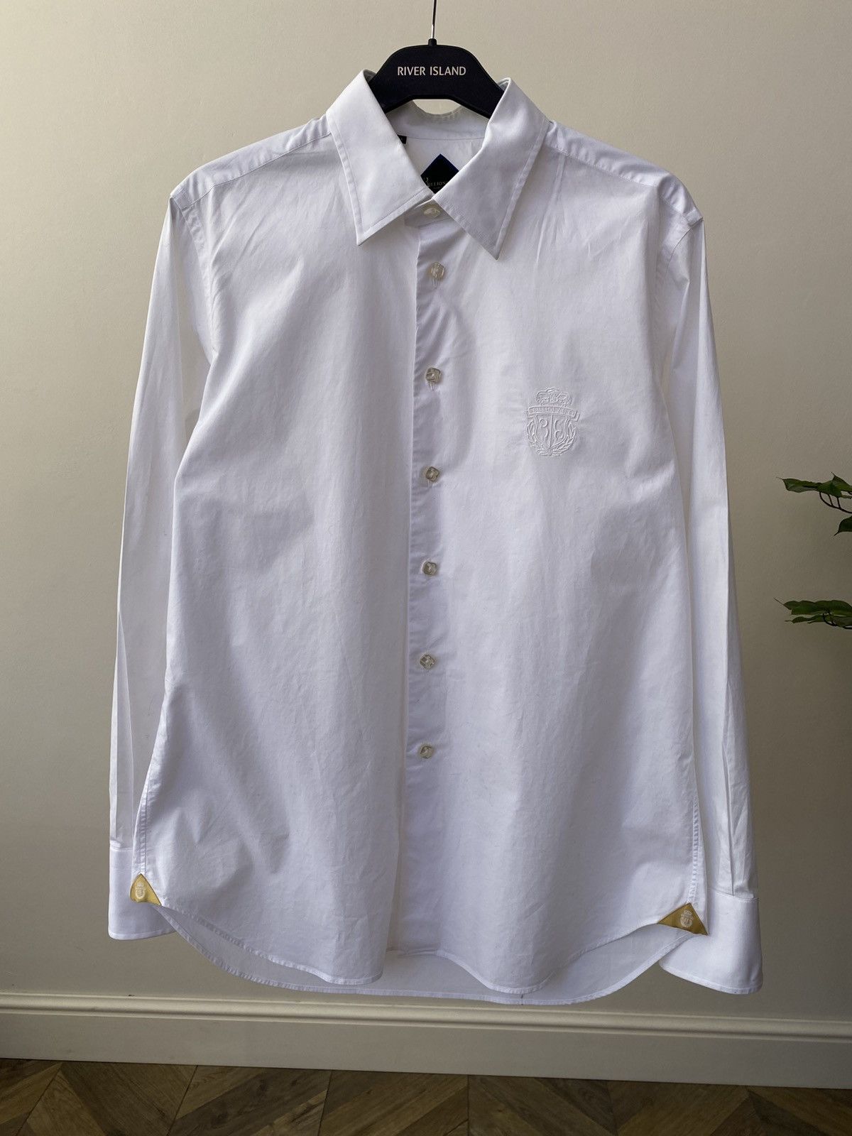 Billionaire Couture Vintage Billionaire White Luxury Button Up Shirt Size US XL / EU 56 / 4 - 2 Thumbnail