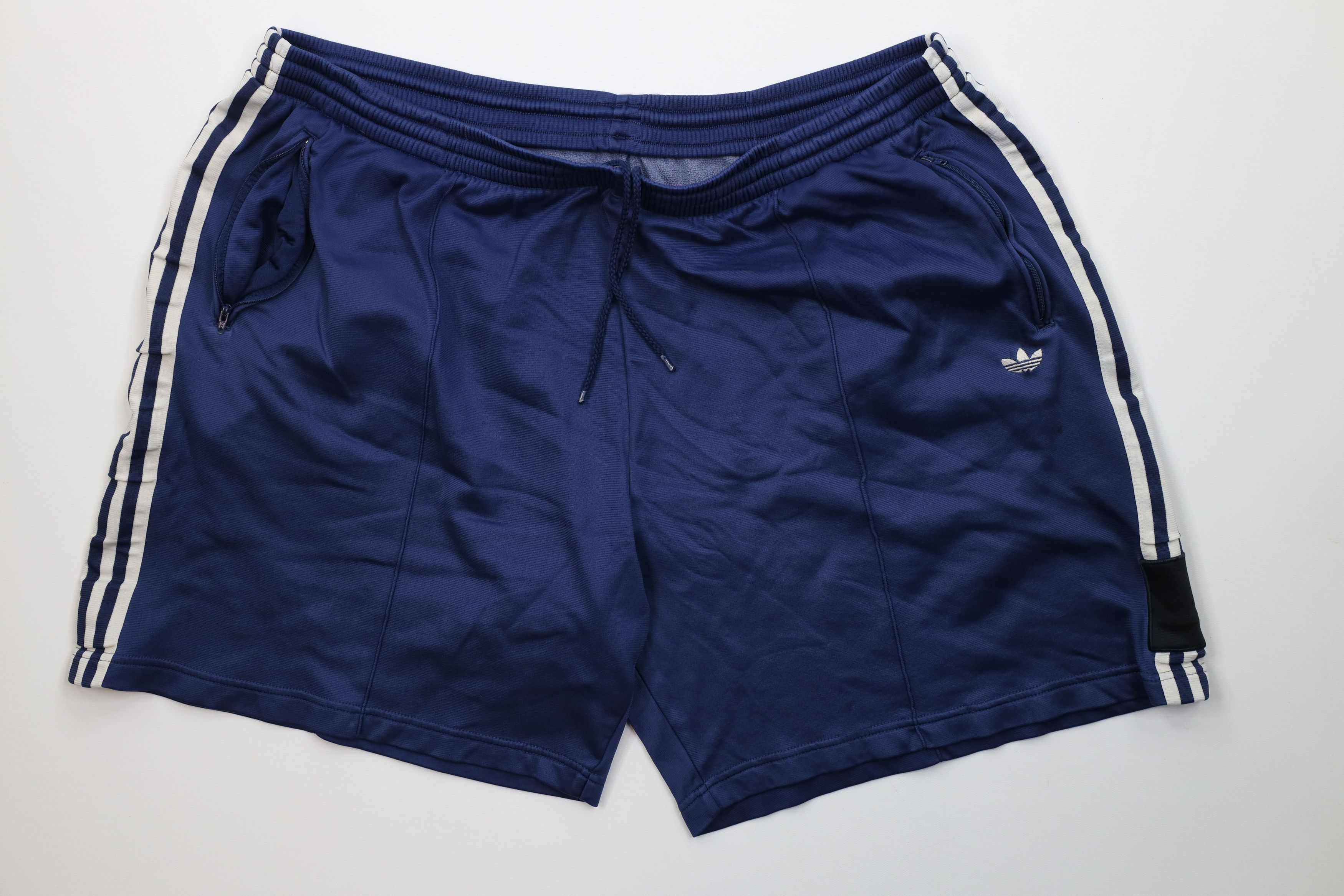 Adidas Vintage Adidas Trefoil Logo Striped Above Knee Shorts Blue Size US 36 / EU 52 - 1 Thumbnail