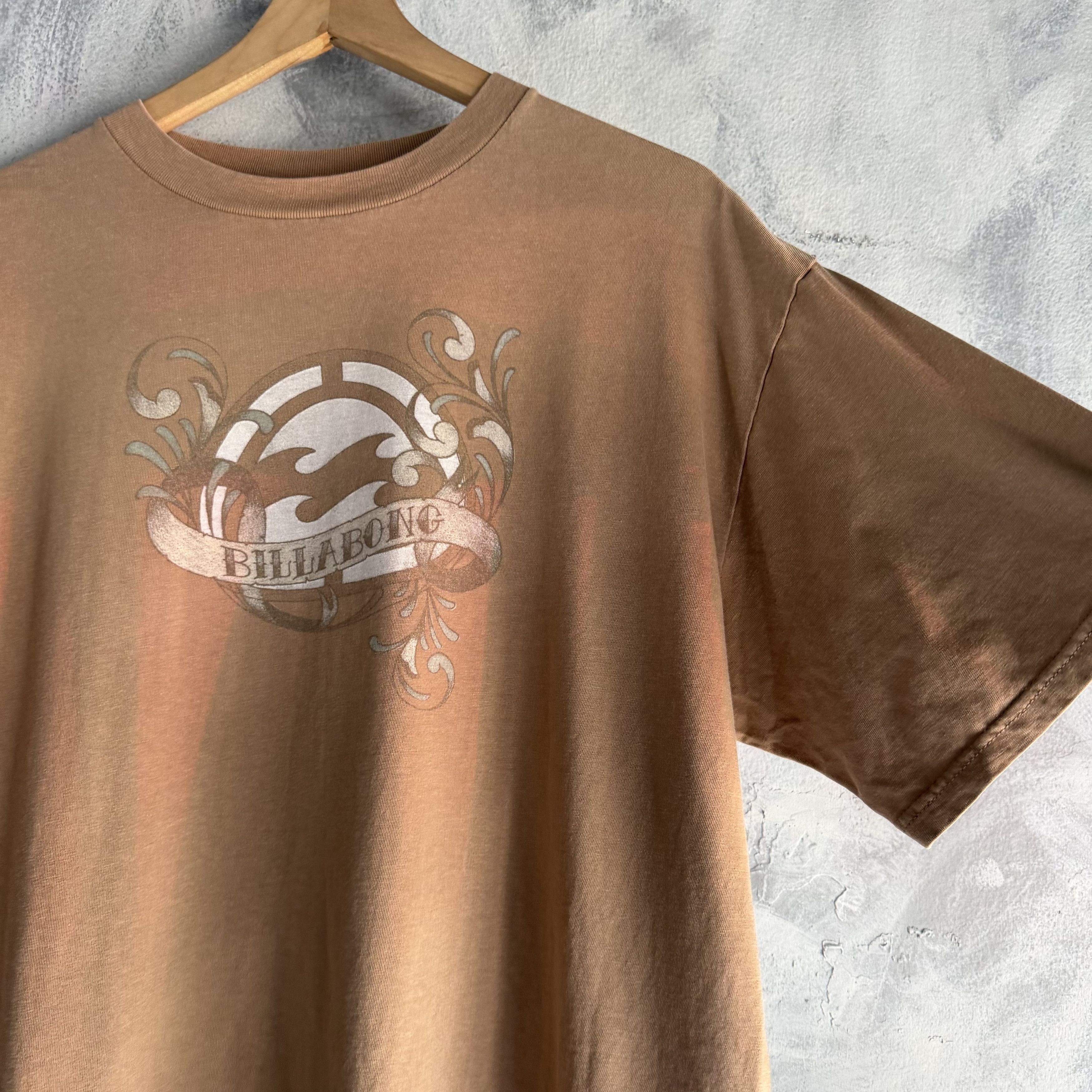 Billabong Vtg Billabong T Shirt Mens Brown 90s Y2K Faded Surf Skate Size US L / EU 52-54 / 3 - 3 Thumbnail