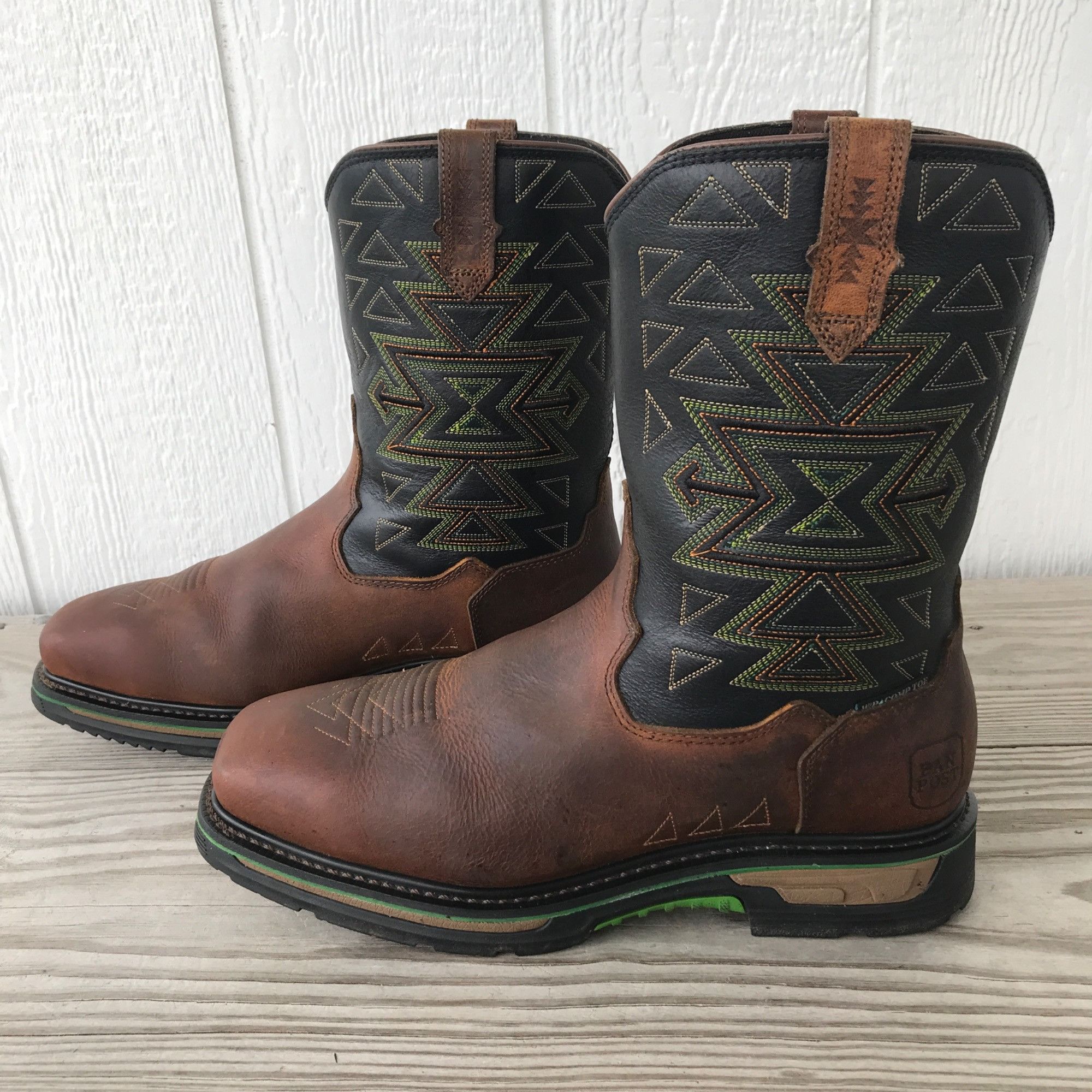 image of Dan Post Western Boot Dan Post Shaman Men Brown Leather Comp Toe Eh Work Boot 11 M
