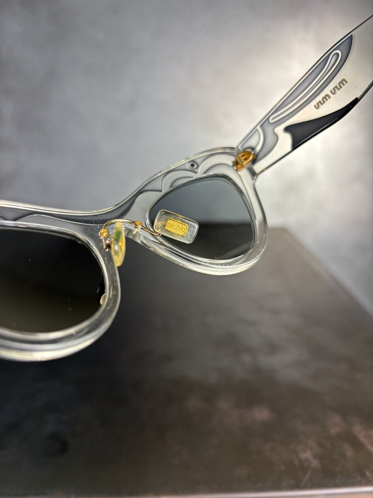 Miu Miu × Prada S/S 2014 Miu Miu Sunglasses Indie Sleeze Clear Translucent Size ONE SIZE - 7 Thumbnail
