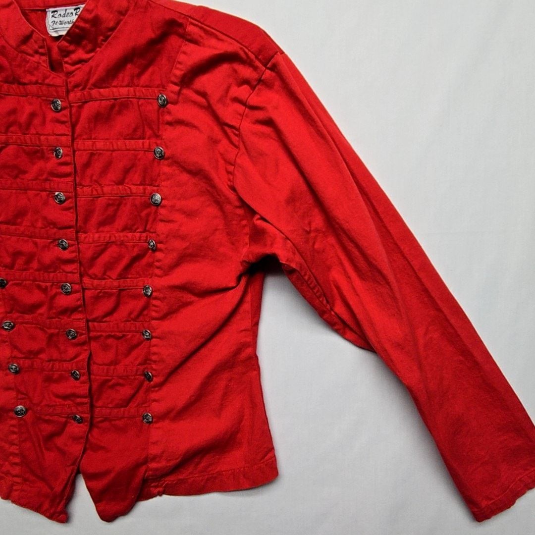 Vintage Vintage Rodeo Rose Western Style Red Buttoned Up M Shirt Size M / US 6-8 / IT 42-44 - 4 Thumbnail