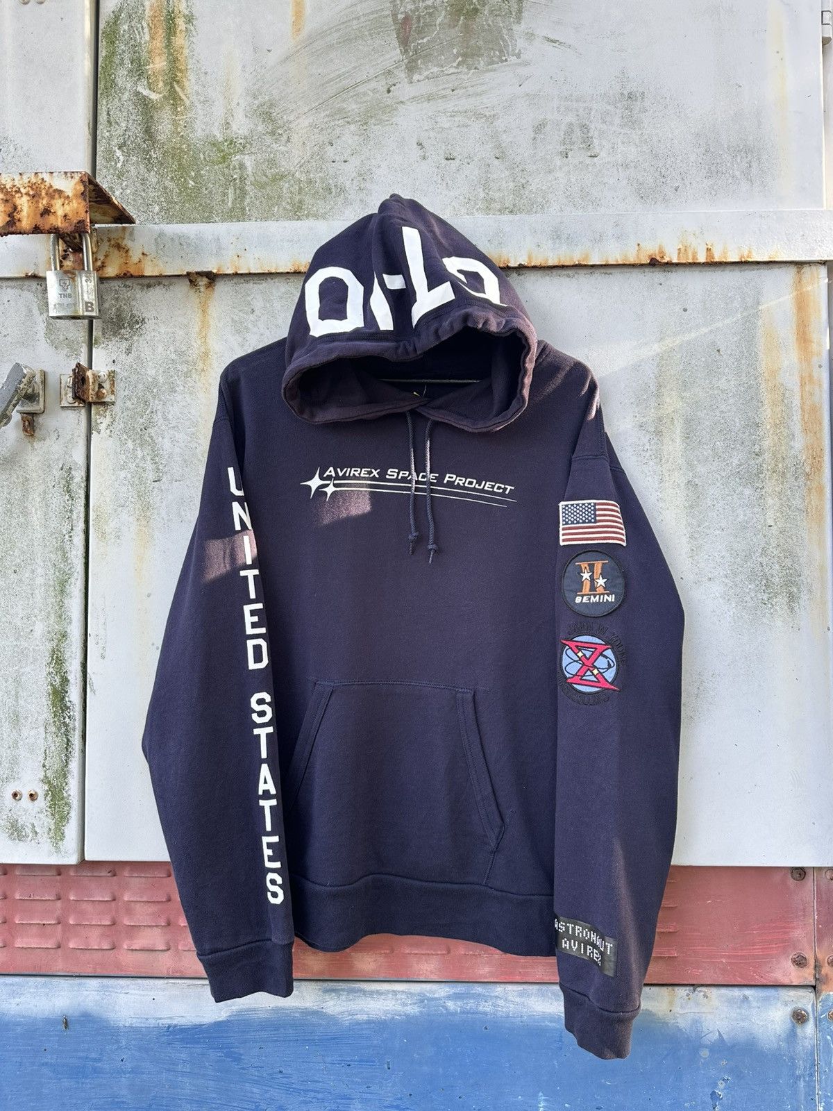 Avirex 👹Avirex Space Project Patchwork Hoodie Size US XL / EU 56 / 4 - 1 Thumbnail