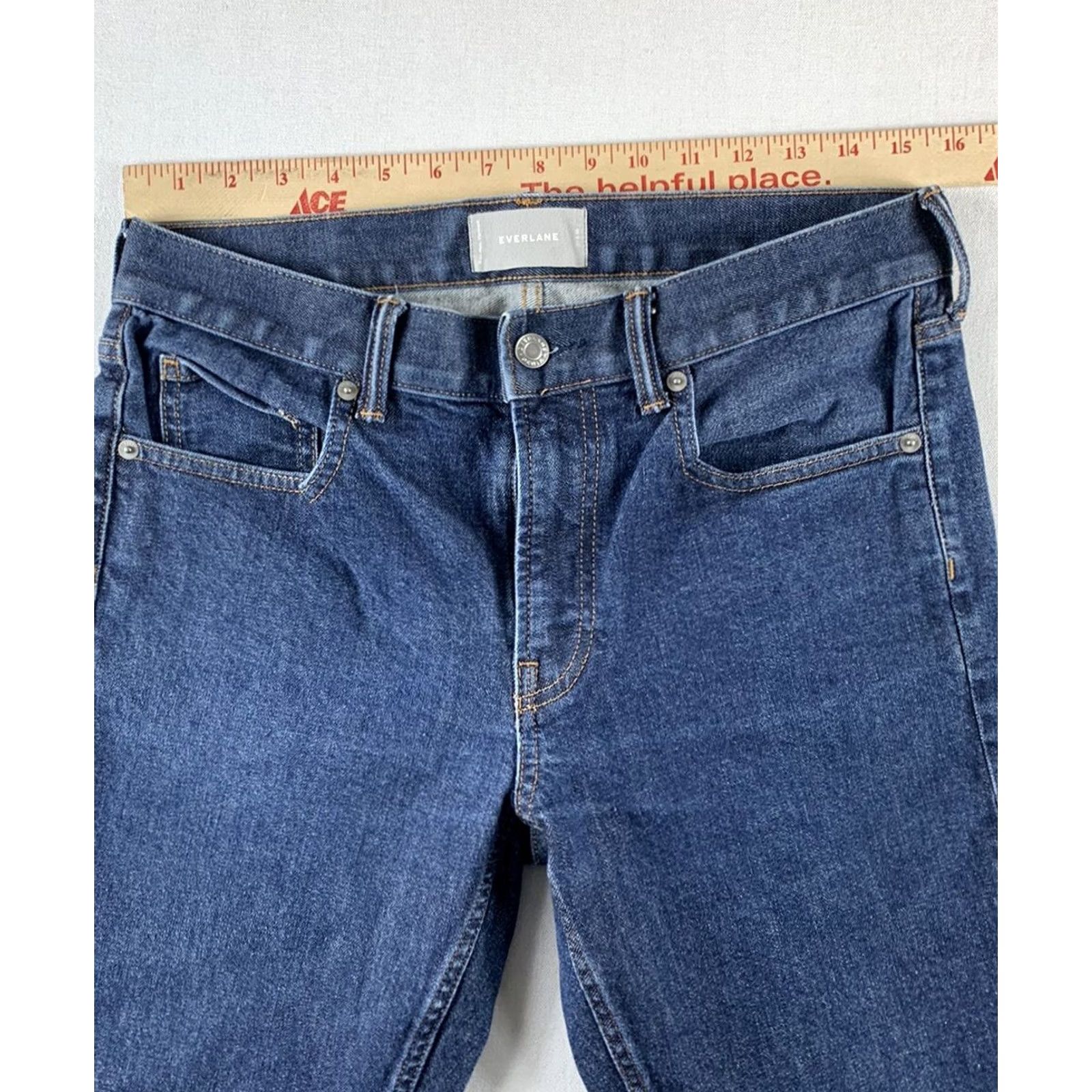 Everlane EVERLANE JEANS WOMENS 31X30 BLUE SLIM ATHLETIC (FLAT LAY IS 32X26) Size 24" / US 00 / IT 34 - 4 Thumbnail