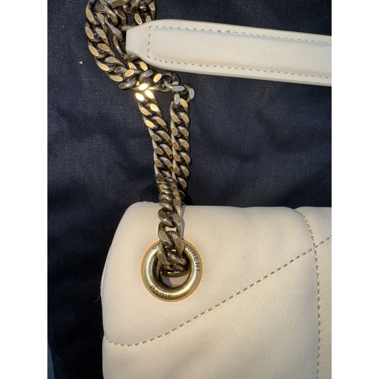Yves Saint Laurent Saint Laurent YSL Burro Beige Leather Shoulder Crossbody Bag Size ONE SIZE - 12 Thumbnail