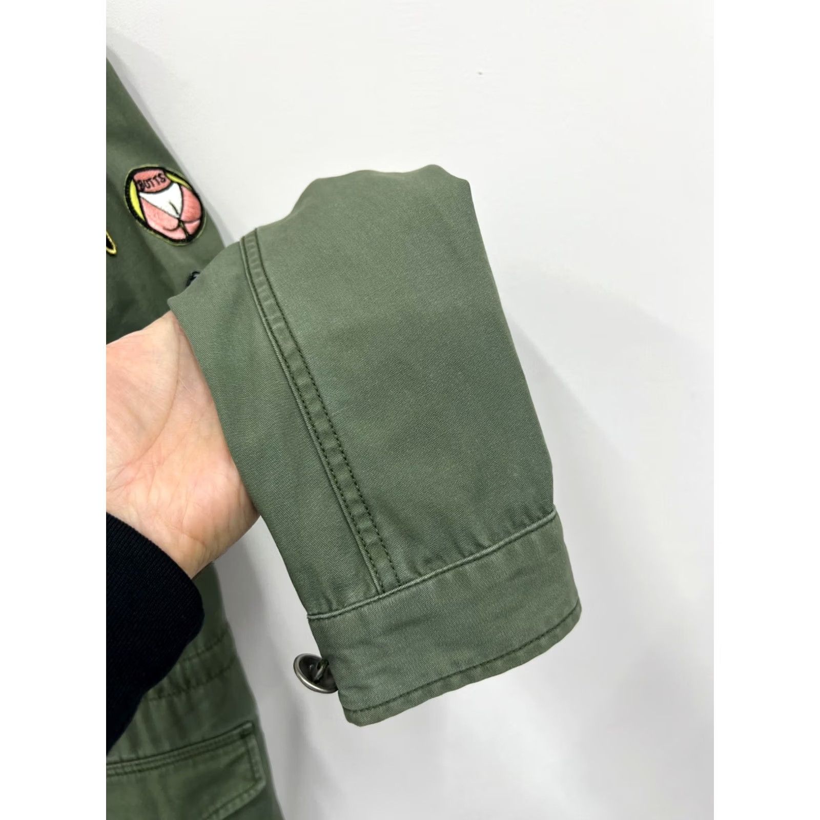 Replay Replay Jacket Womens L Khaki Logo Vintage Overshirt Blazer Military Patch Style Size L / US 10 / IT 46 - 5 Thumbnail