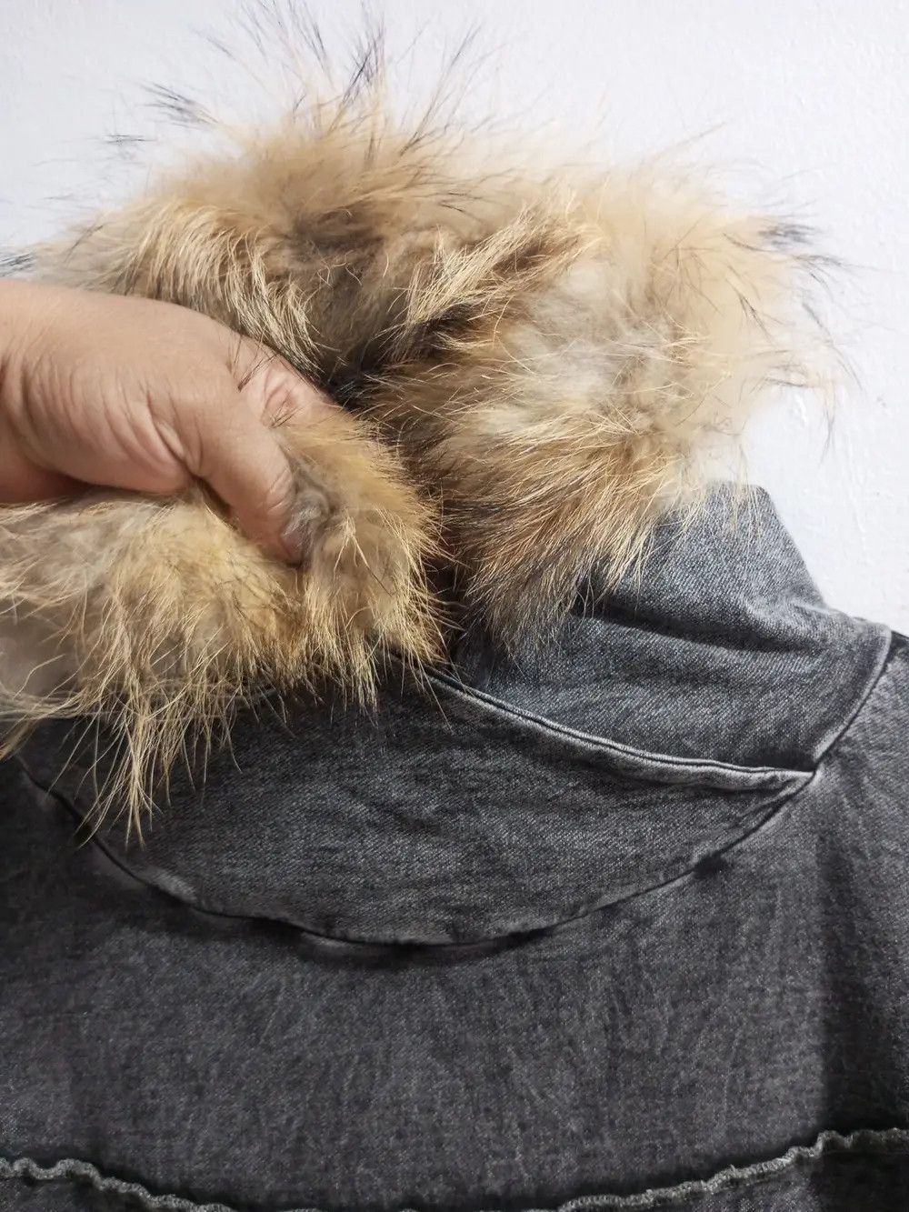 If Six Was Nine × Japanese Brand × Le Grande Bleu (L.G.B.) Vintage pattern Torso denim stretch fur hoodies Size US L / EU 52-54 / 3 - 11 Thumbnail