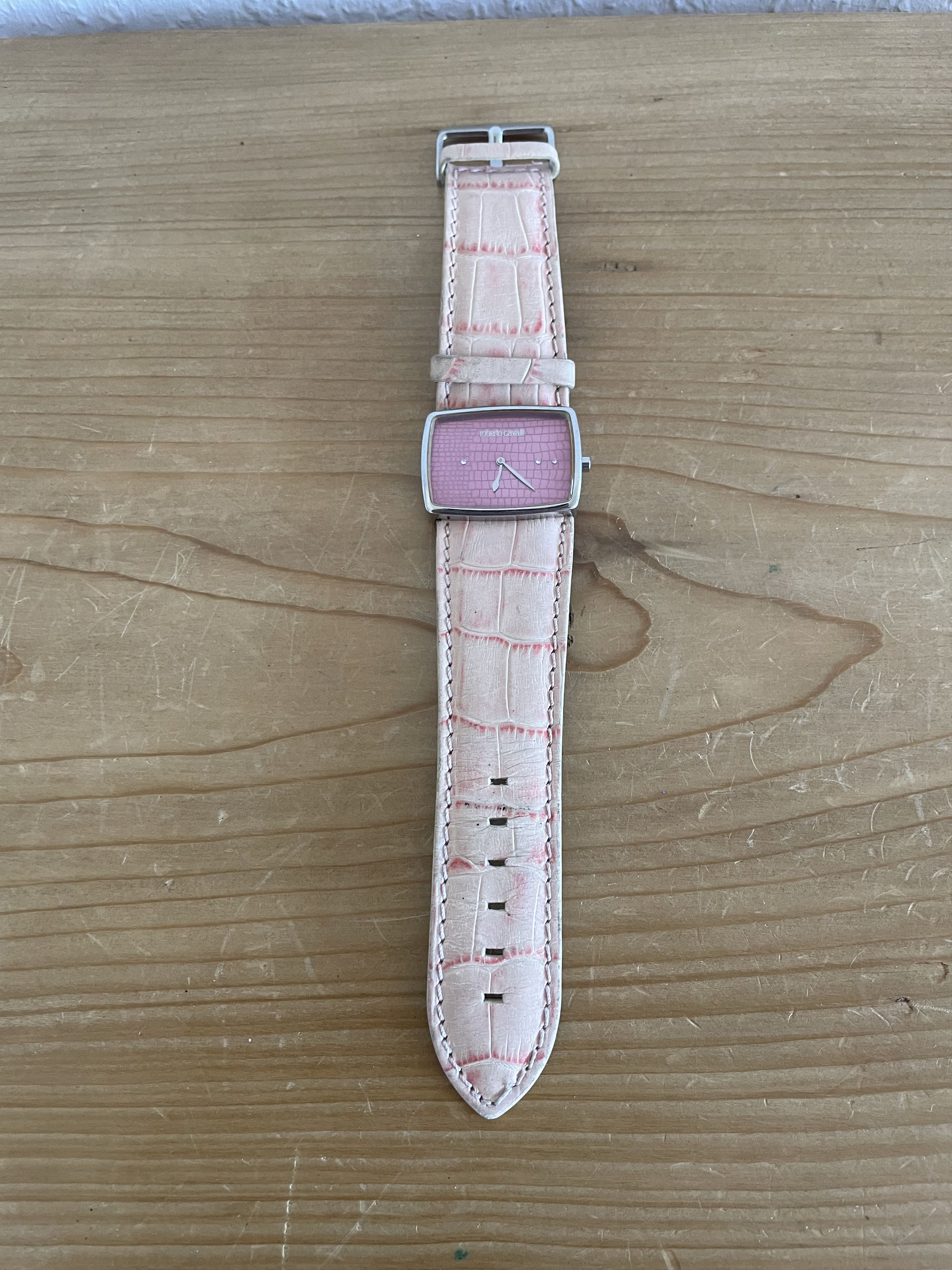 Roberto Cavalli Pink Snakeskin Strap Watch Size ONE SIZE - 2 Thumbnail