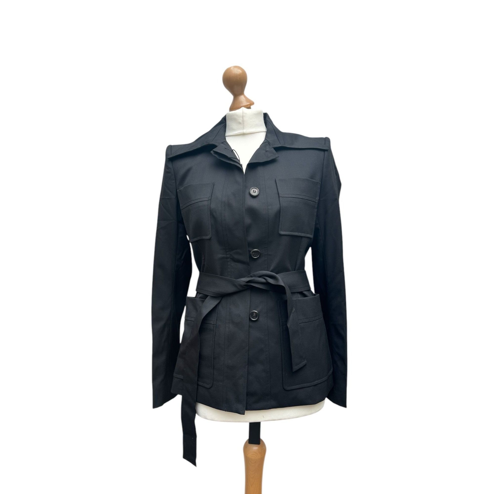 Yves Saint Laurent Black Saharian Wool Suit Size XS / US 0-2 / IT 36-38 - 5 Thumbnail