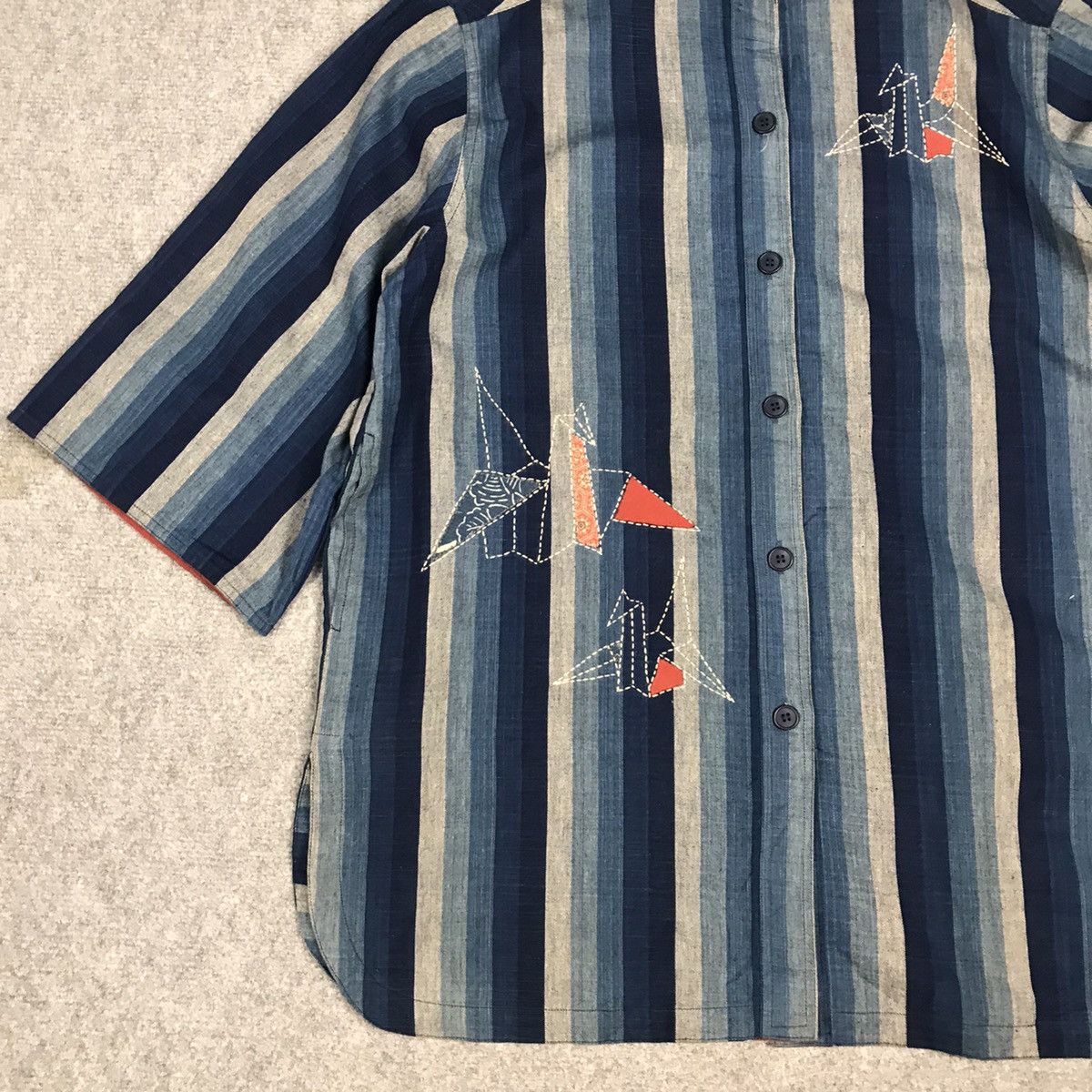 Indigo × Japanese Brand JAPAN INDIGO STRIPE DESIGN BUTTON JACKET Size US M / EU 48-50 / 2 - 3 Thumbnail