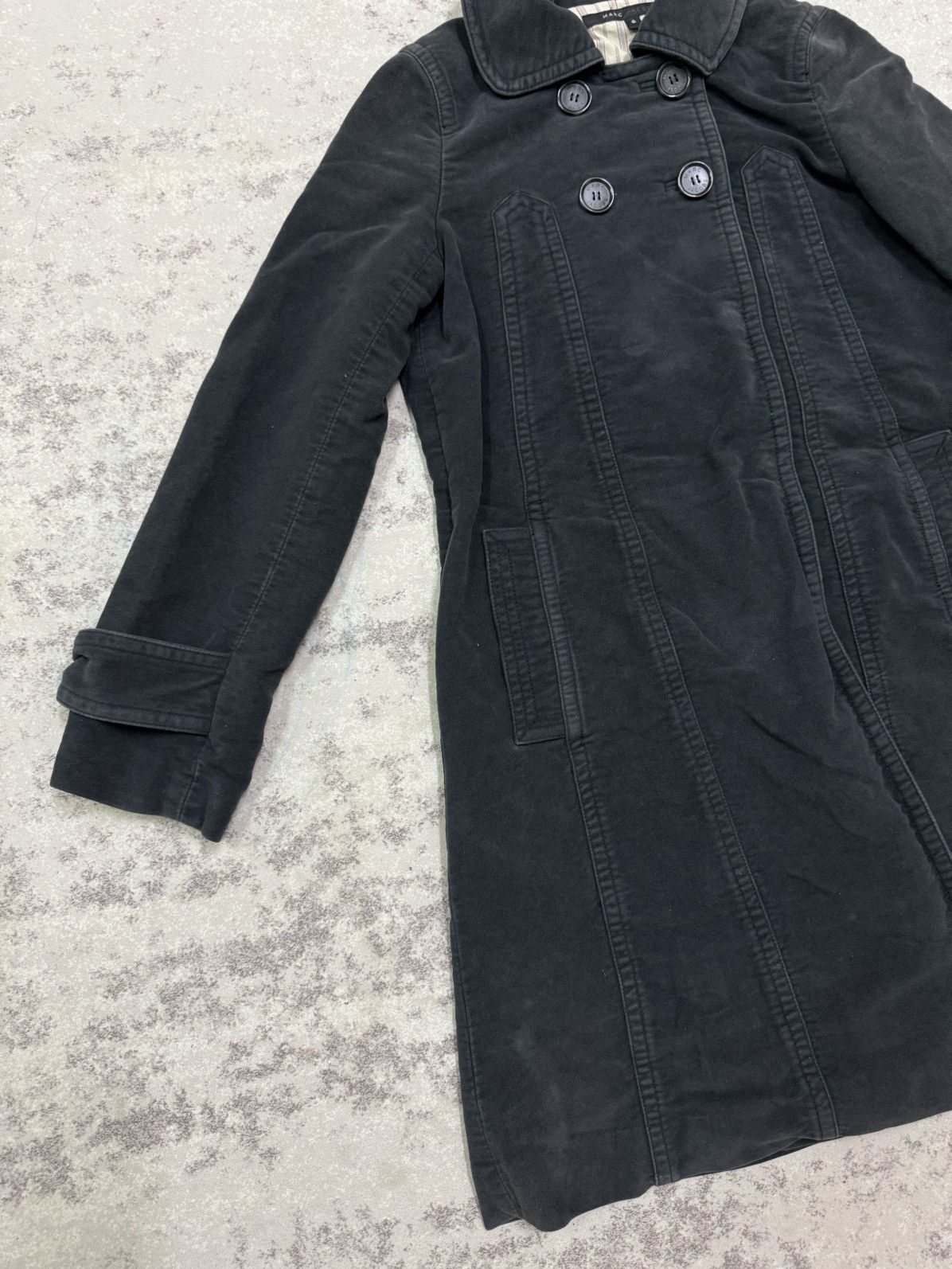 Marc Jacobs Vintage Marc Jacobs Double Breasted Long Coat Jacket Size S / US 4 / IT 40 - 4 Thumbnail