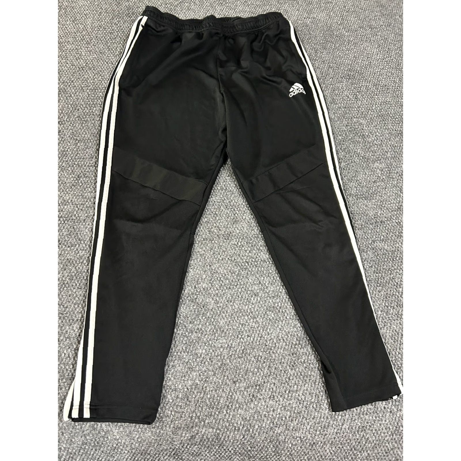 Adidas Adidas Track Pants Mens XL Black Athletic Joggers Stretch Logo Straight Pants Size US 36 / EU 52 - 2 Thumbnail