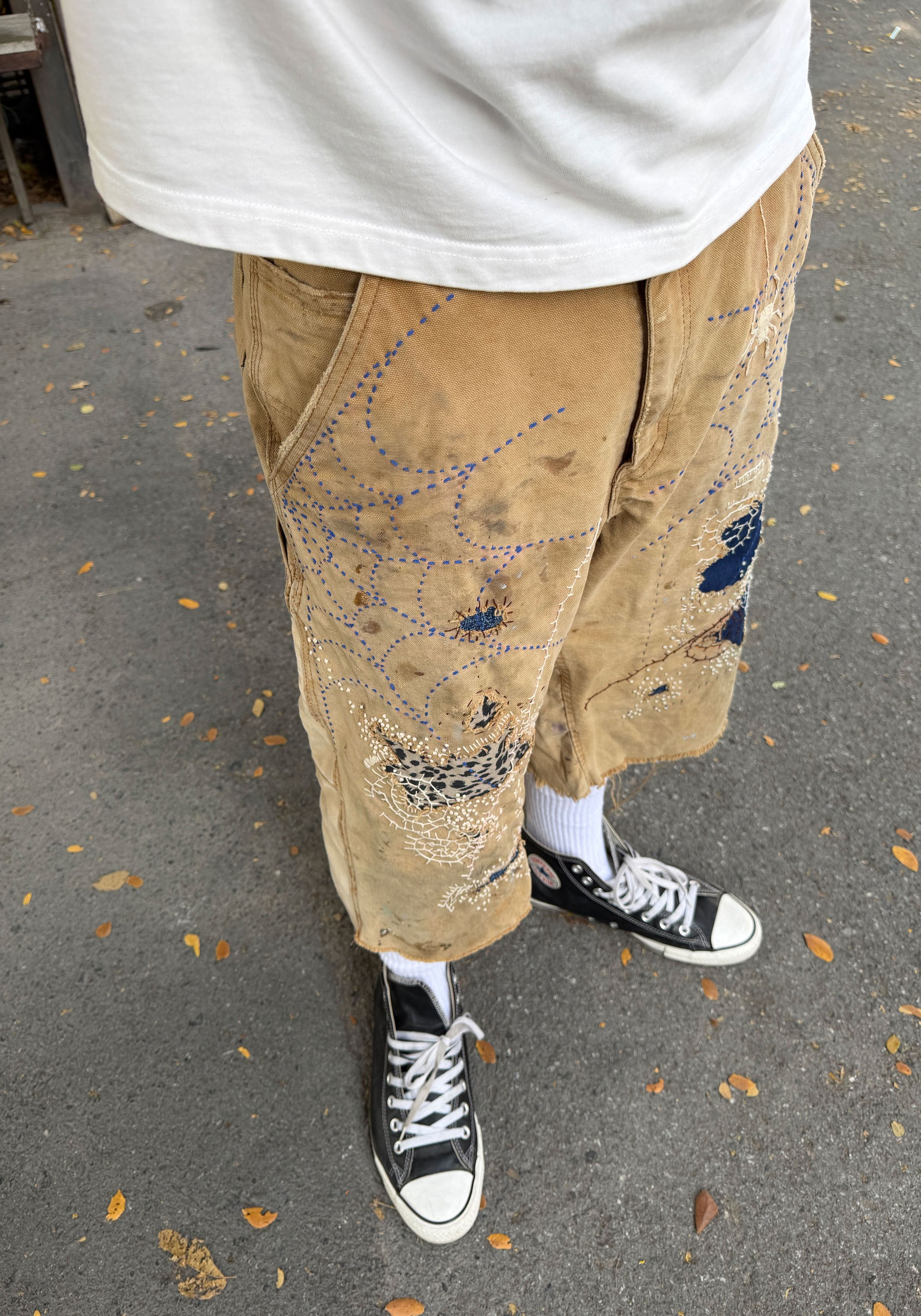 Japanese Brand Boro Patchwork Carhartt Carpenter Size US 33 - 9 Thumbnail