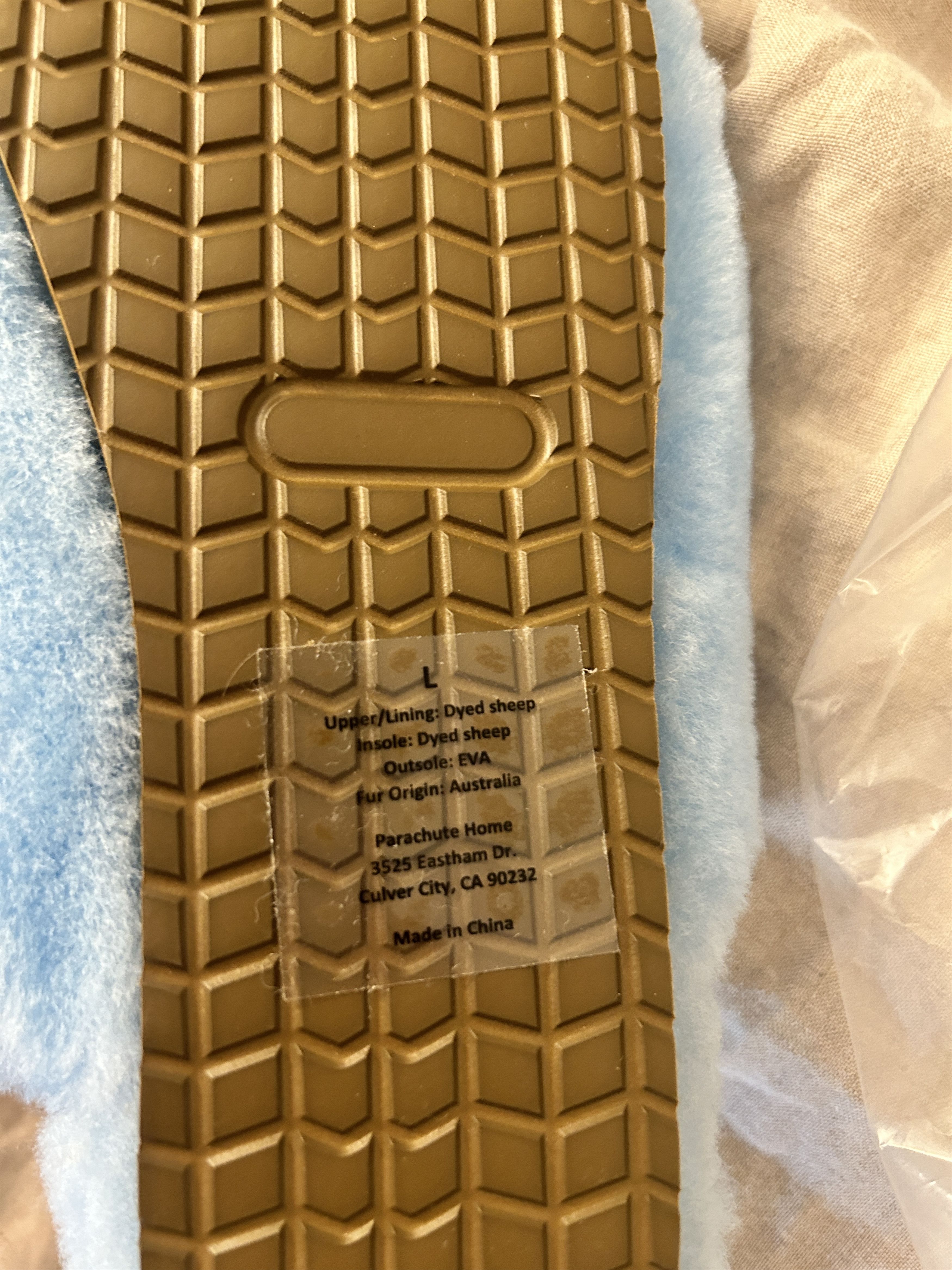 Golf le Fleur SHEARLING WOOL SLIPPERS GENEVA BLUE Size US 10 / EU 43 - 6 Thumbnail