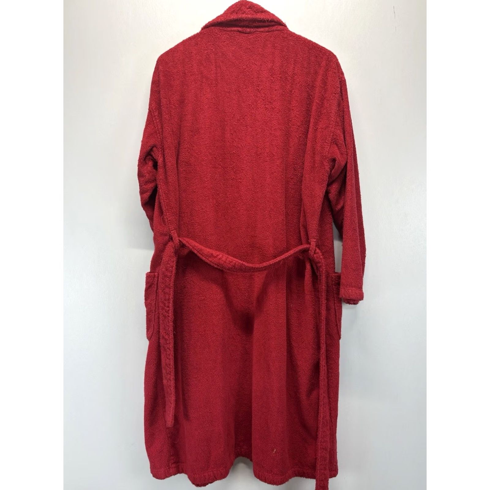 Polo Ralph Lauren Polo Ralph Lauren Terry Robe Mens OSFM Red Belted Big Flesh Pony READ Size US M / EU 48-50 / 2 - 4 Thumbnail