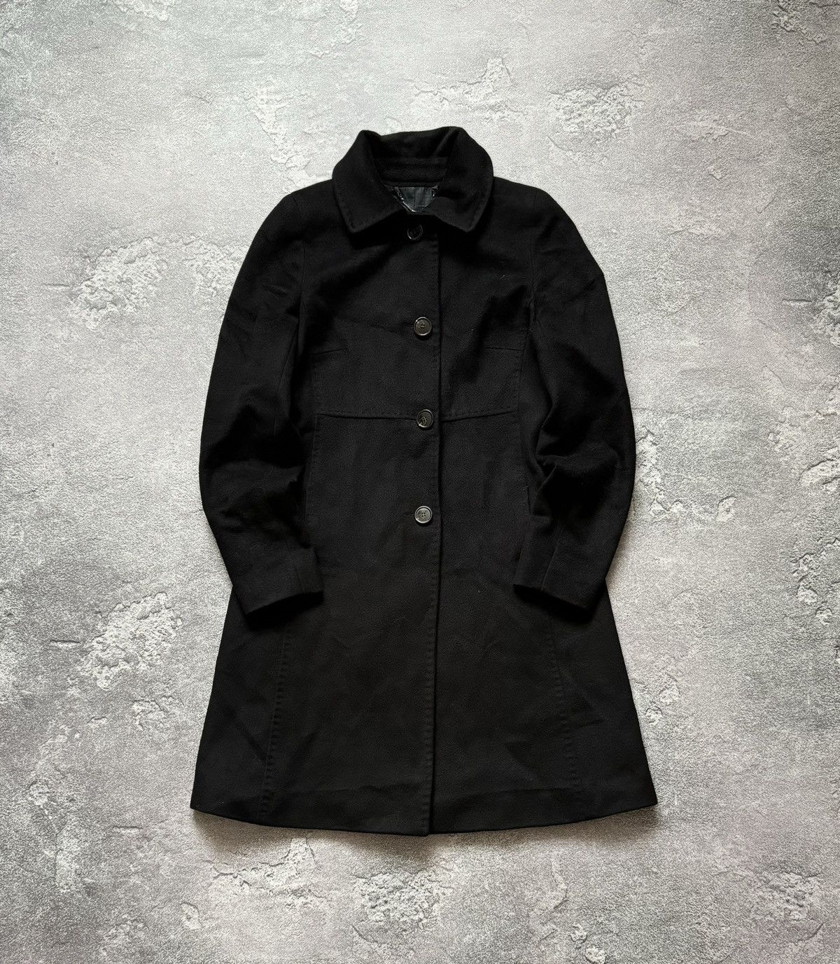 MAX&Co. × Max Mara × Weekend Max Mara Max Mara weekend black coat long jacket wool duffle Size M / US 6-8 / IT 42-44 - 6 Thumbnail
