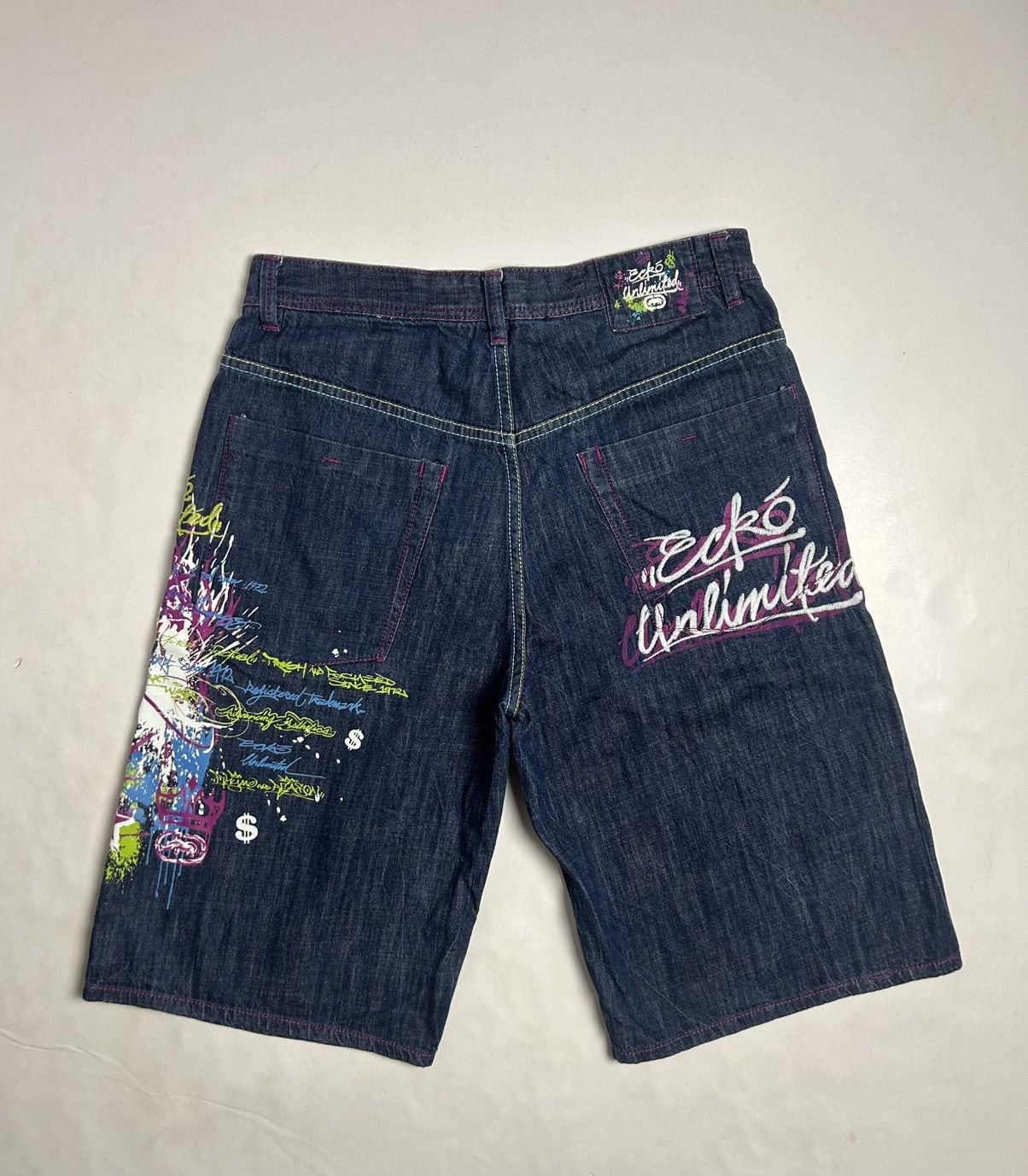 Ecko Unltd. × Vintage VTG Y2K Ecko Unltd. Printed Jorts Size US 34 / EU 50 - 8 Thumbnail