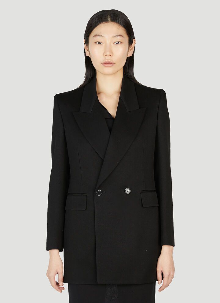 Saint Laurent Paris o1tp1o0125 Double Breasted Jacket In Wool in Black Size M / US 6-8 / IT 42-44 - 3 Thumbnail