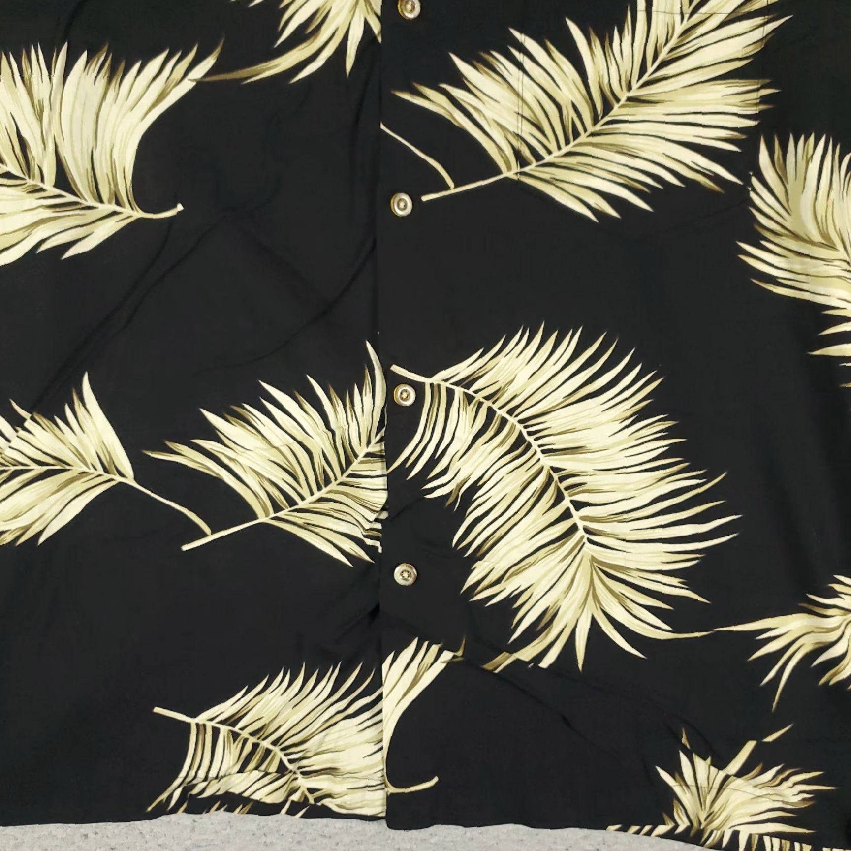 Vintage Bamboo Cay Shirt Mens Size Large Black-Viscose Rayon Button-Up Short Sleeve Hawaiian Aloha Classic Logo Pockets Size US L / EU 52-54 / 3 - 3 Thumbnail