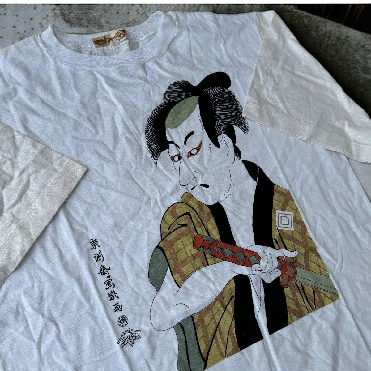 Japanese Brand × Vintage 80s JAPAN MADE! UKIYO JAPANESE ART GRAPHIC TEE SHIRT VINTAGE Size US XL / EU 56 / 4 - 4 Thumbnail