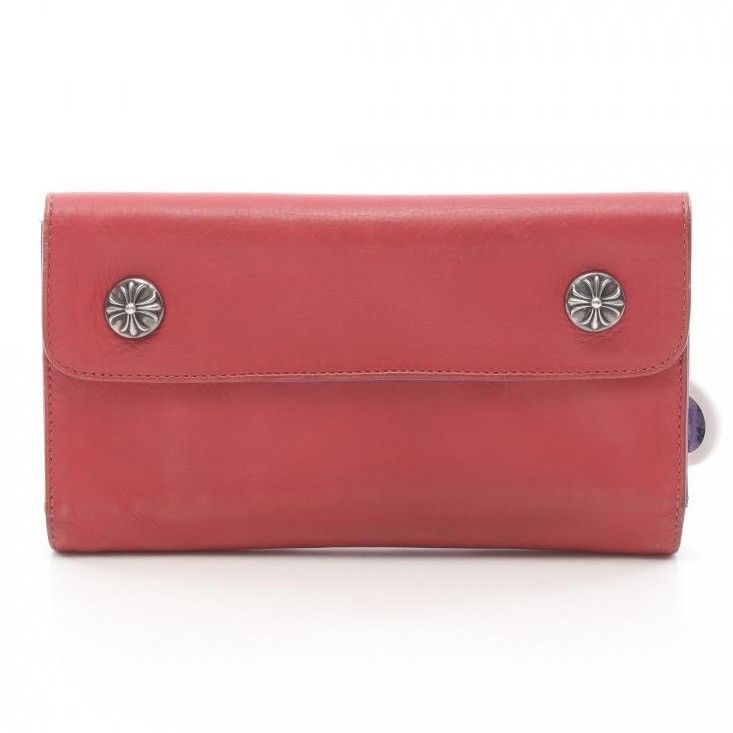 Chrome Hearts Chrome Hearts WAVE CROSS BALL Red Leather Wallet Size ONE SIZE - 1 Thumbnail