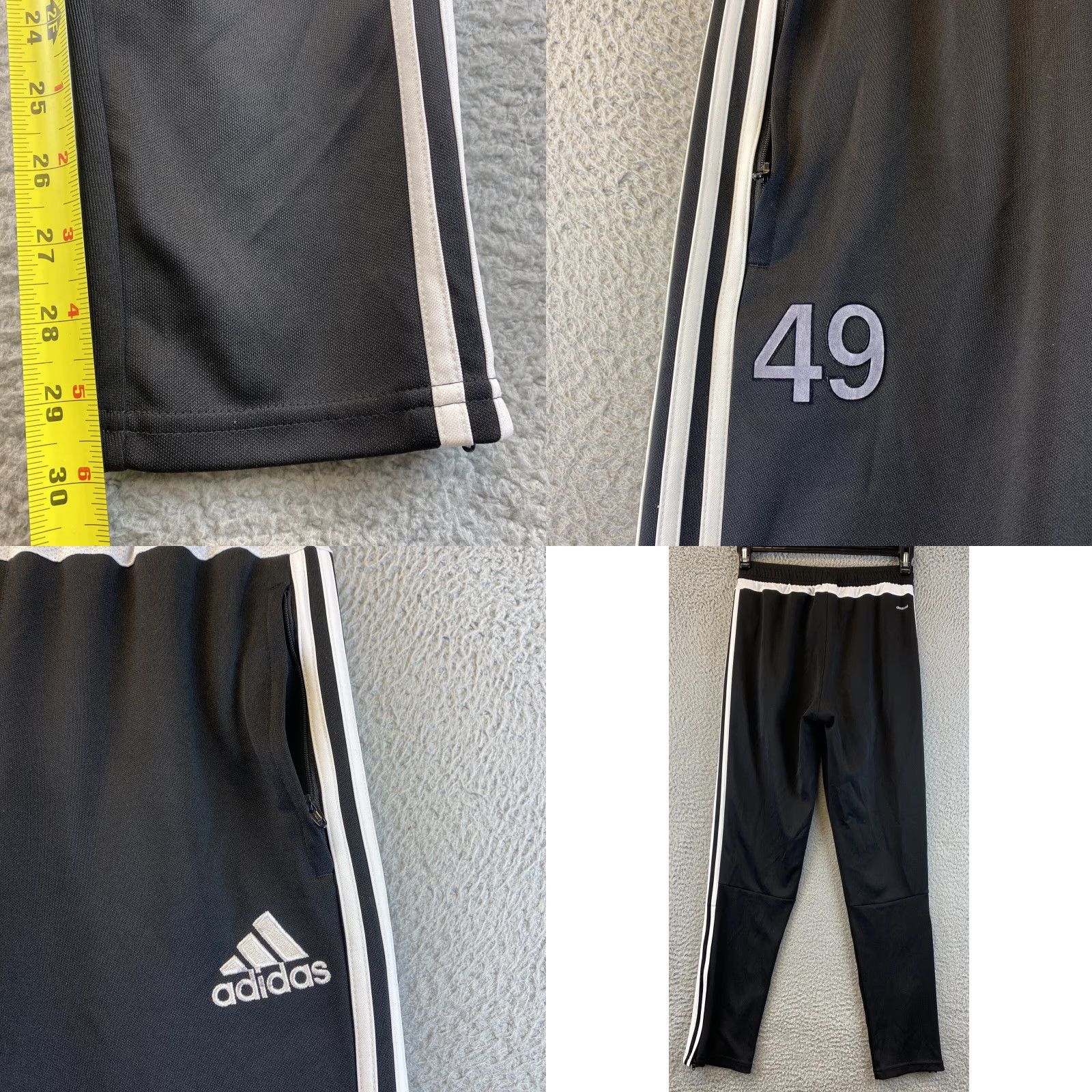 Adidas Adidas Climacool Womens Black w/ White Athletic Pants Ankle Zip Small 84-71 /79-34? Size 28" / US 6 / IT 42 - 8 Thumbnail
