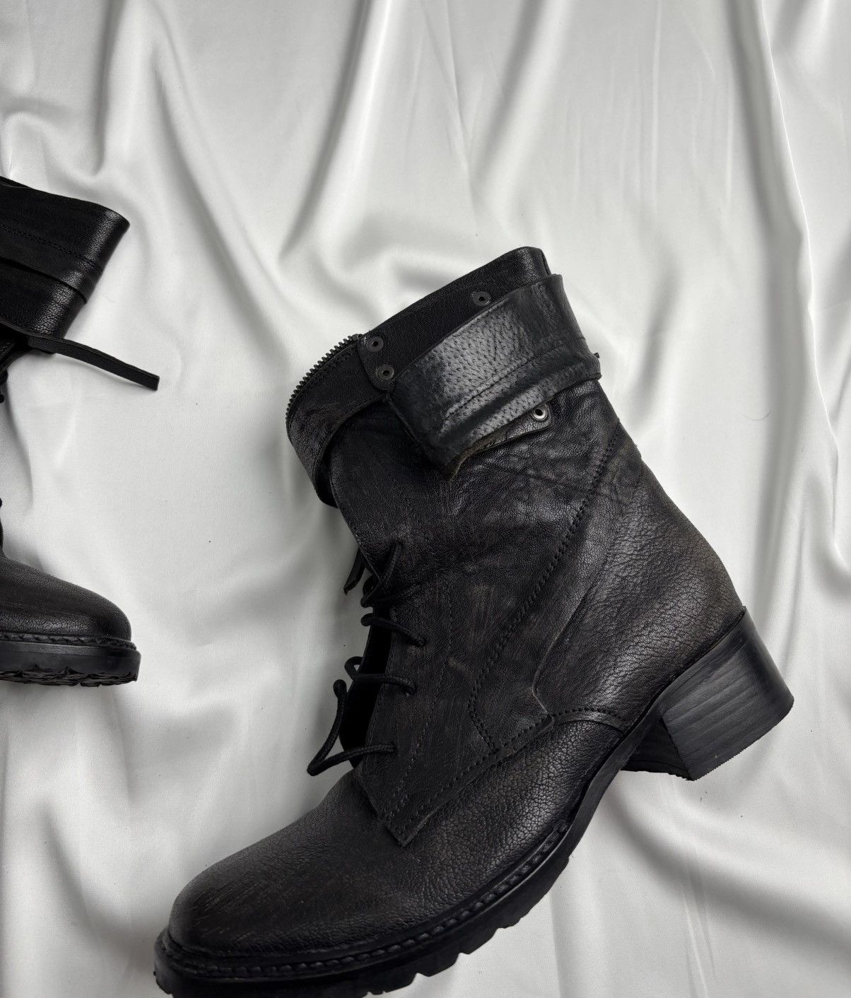 Other Leather belted asymmetrical zip boots Size US 8 / IT 38 - 5 Thumbnail