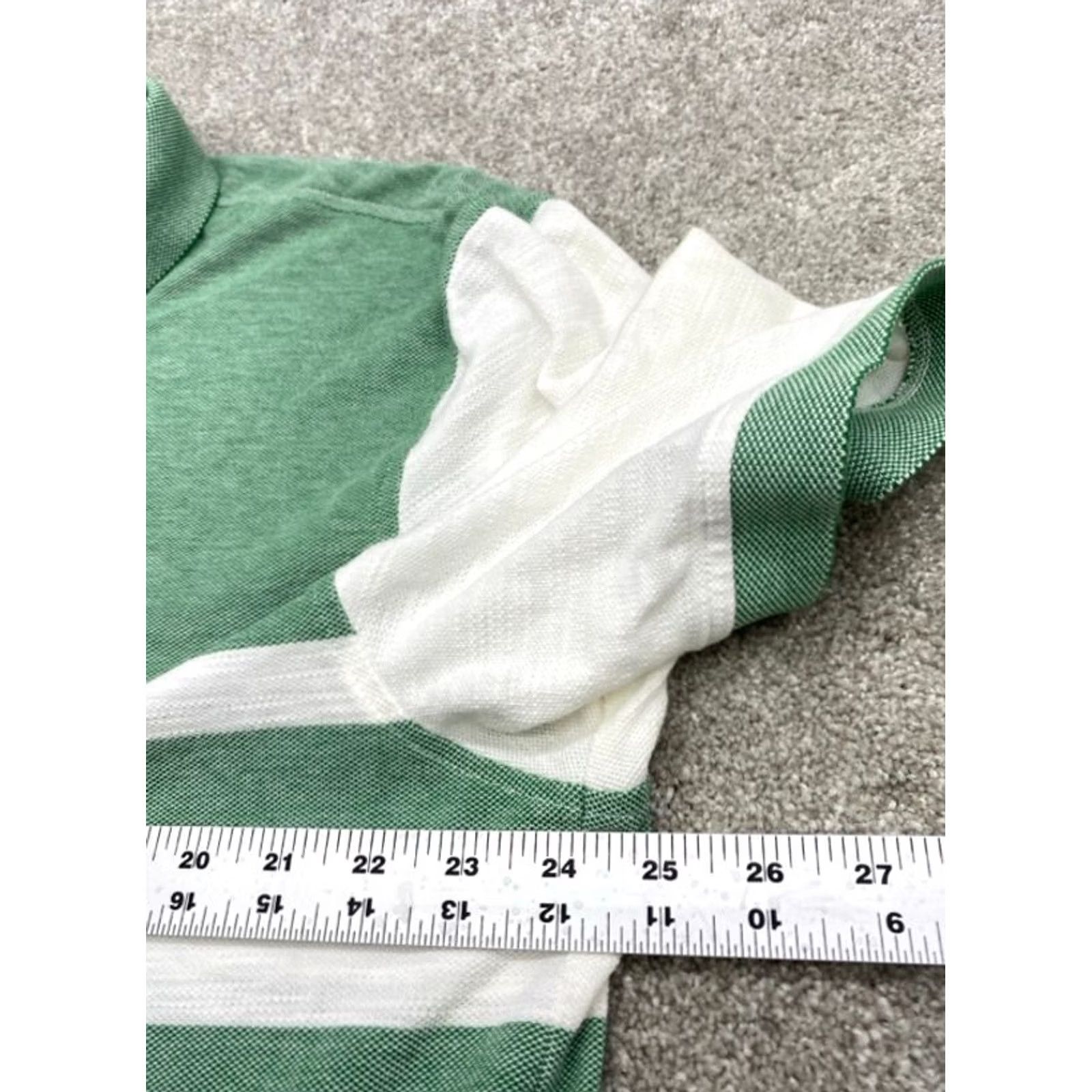 Tommy Hilfiger Tommy Hilfiger Polo Shirt Men's 2XL Short Sleeve Green White Striped Cotton Polo Shirt Mens 2XL Green White Striped Cotton Capable of Short Sleeve Size US XXL / EU 58 / 5 - 7 Thumbnail