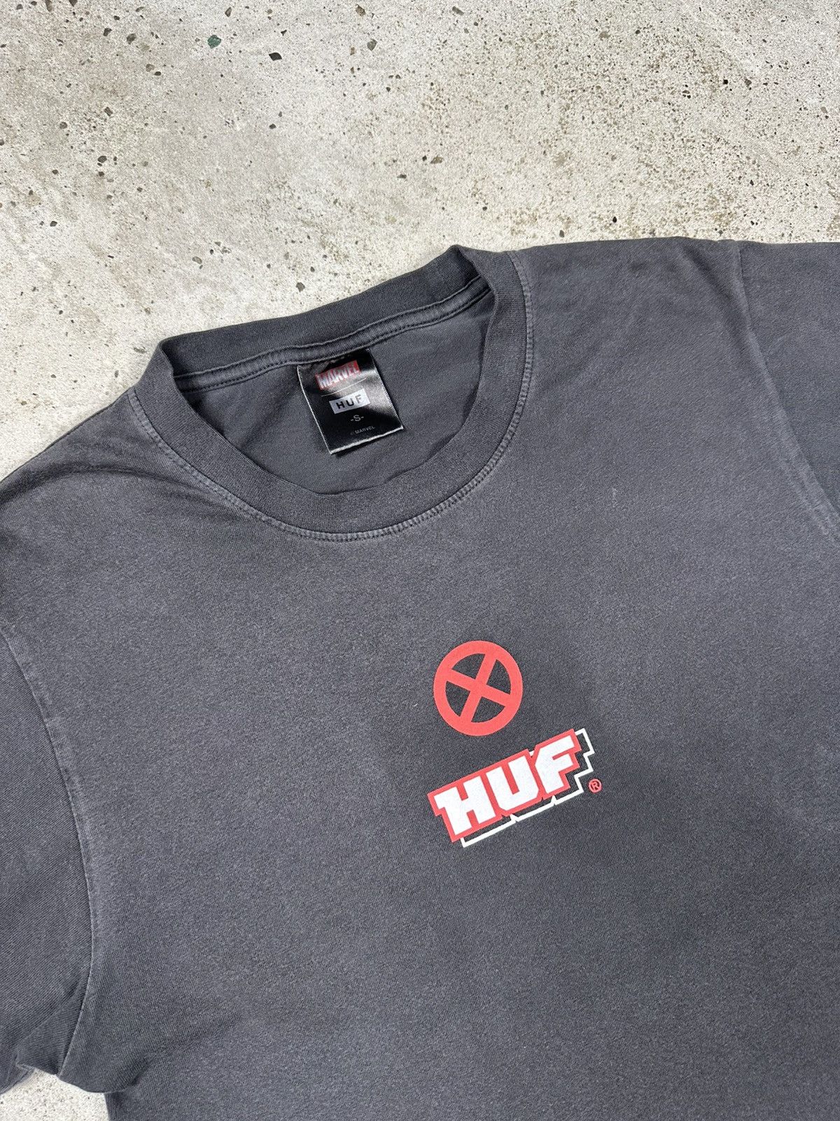 Huf HUF x Marvel X Men Washed Grey Remix T Shirt Size US S / EU 44-46 / 1 - 6 Thumbnail