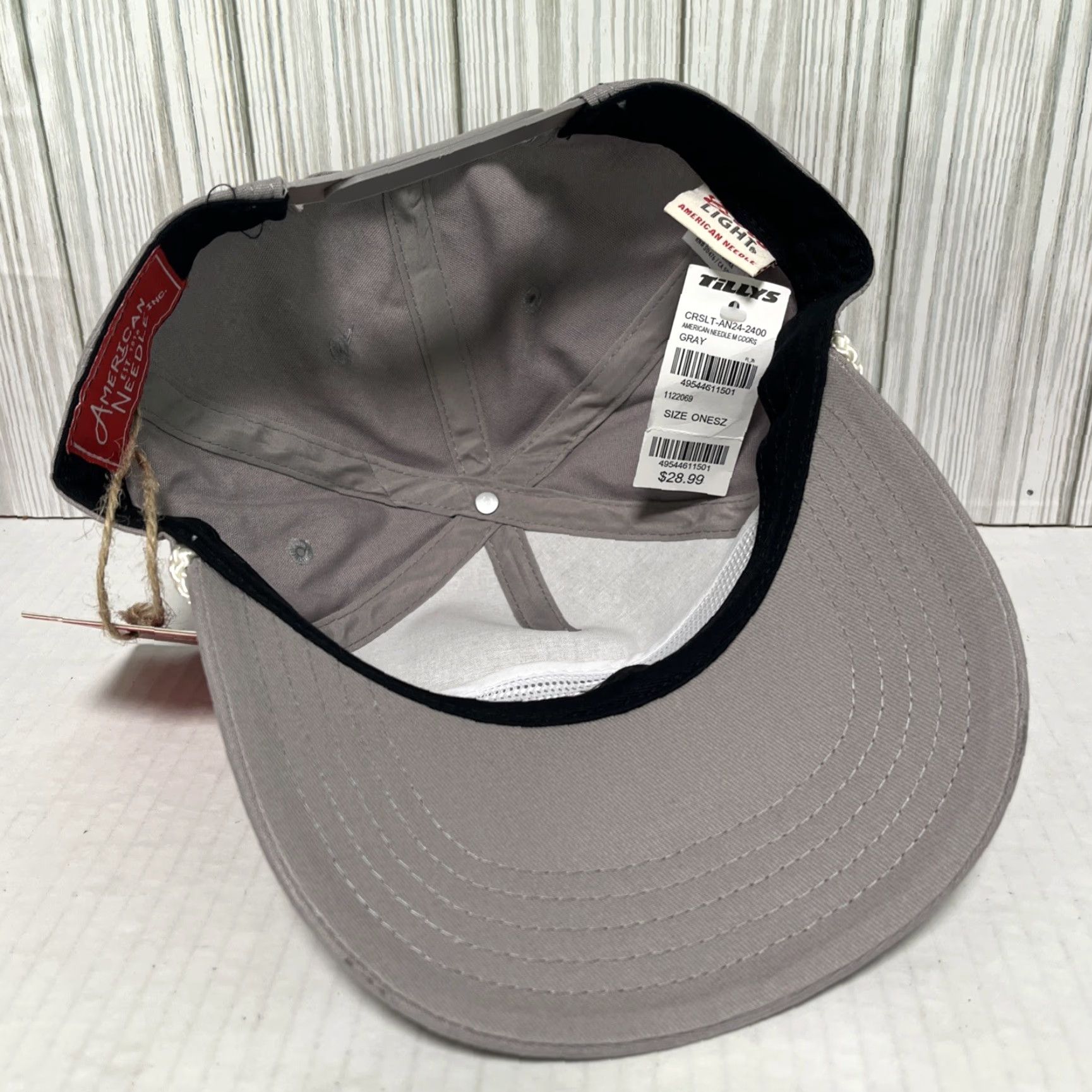 American Needle American Needle Coors Light Beer Hat Cap Snapback Rope Trucker Silver Gray Yarn Knit Adjustable Mens Size ONE SIZE - 6 Thumbnail