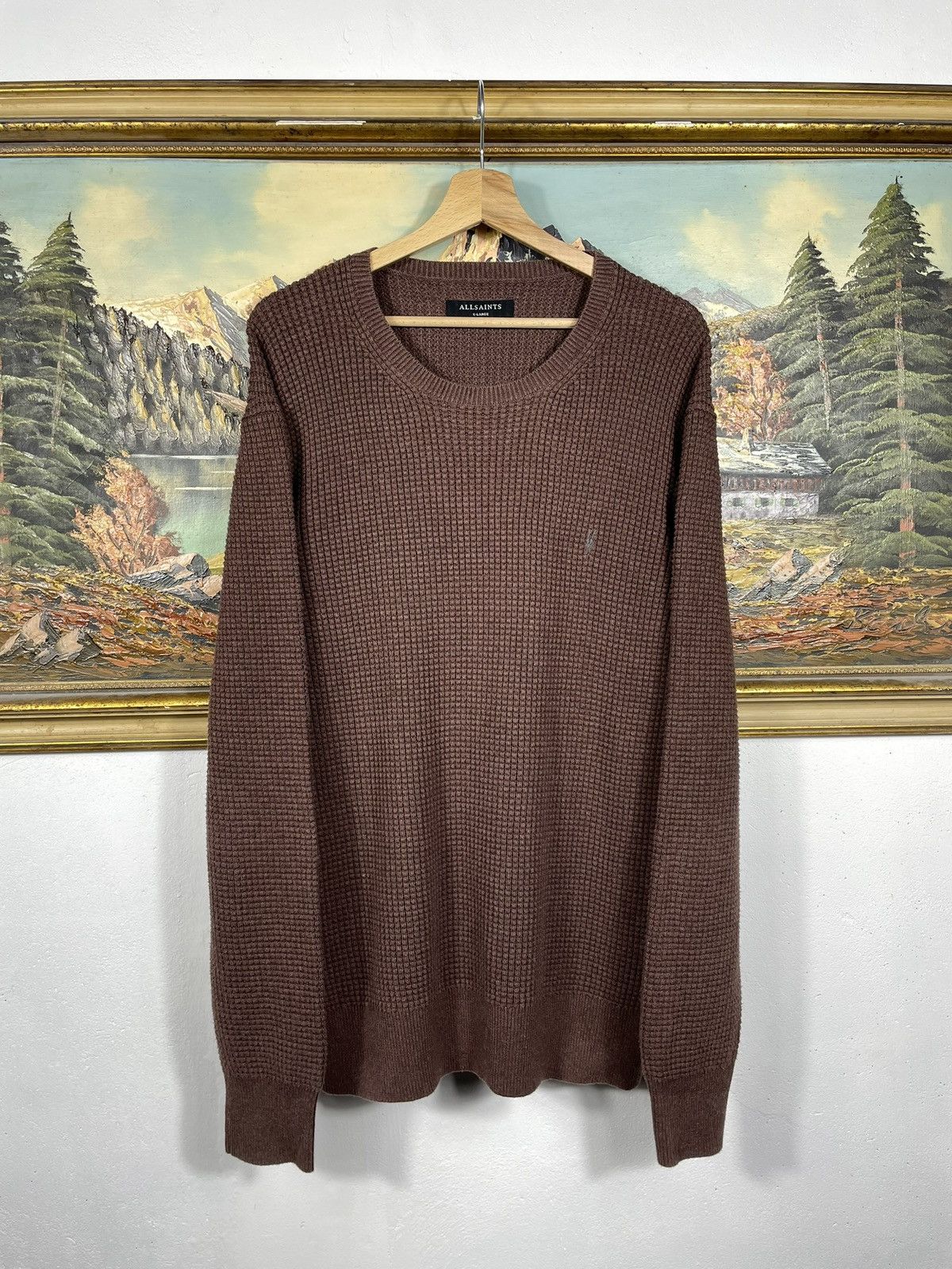 Allsaints × Designer × Japanese Brand AllSaints Longsleeve Jumper Pull Knitwear Designer Cotton Size US XL / EU 56 / 4 - 1 Thumbnail