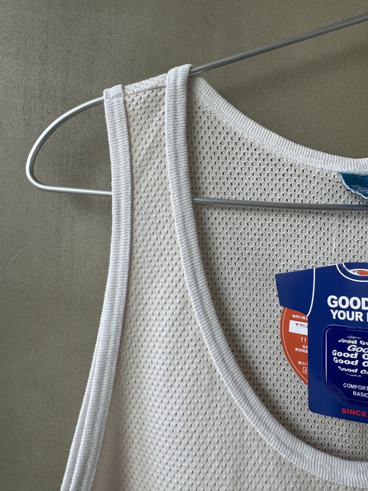 Japanese Brand Good On Japan Made Mesh Fabric USA Cotton Mens Tank Top sz L Size US L / EU 52-54 / 3 - 5 Thumbnail