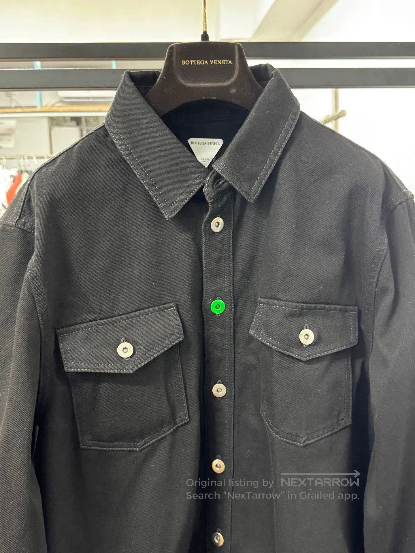 Bottega Veneta black cotton denim jacket for men. Size US M / EU 48-50 / 2 - 2 Thumbnail